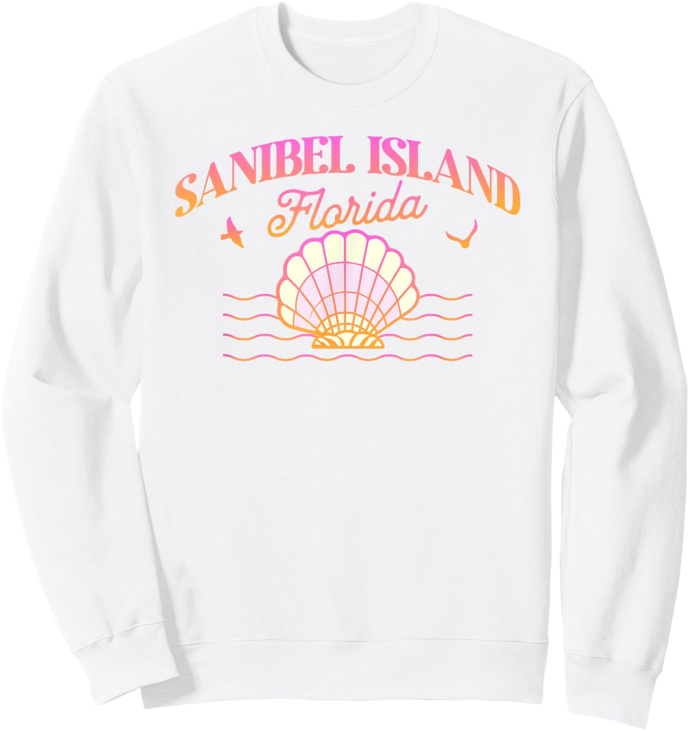 Sanibel Island Florida FL Seashell Shells Beach Souvenir Sweatshirt - Sweatshirt | White