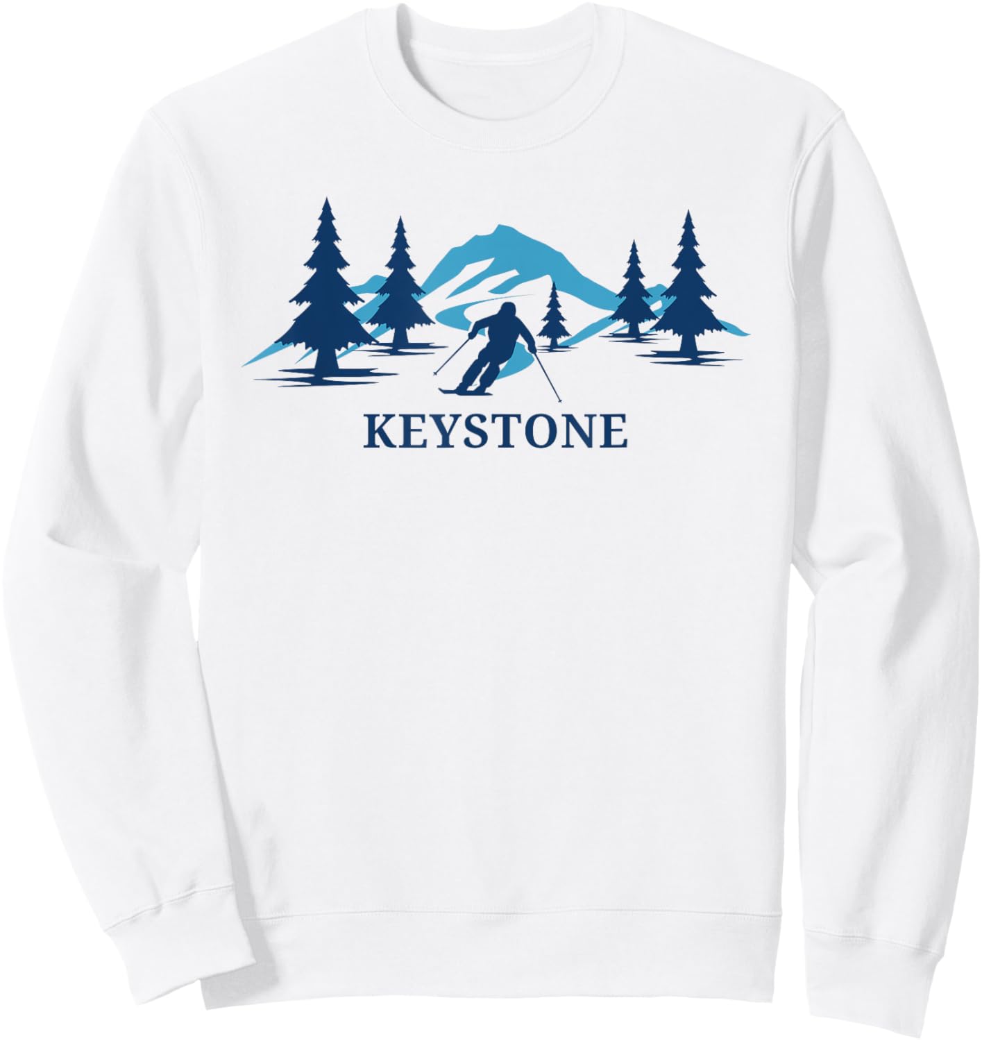 Keystone Colorado Ski Resort Mountains Sweatshirt - Sweatshirt | White