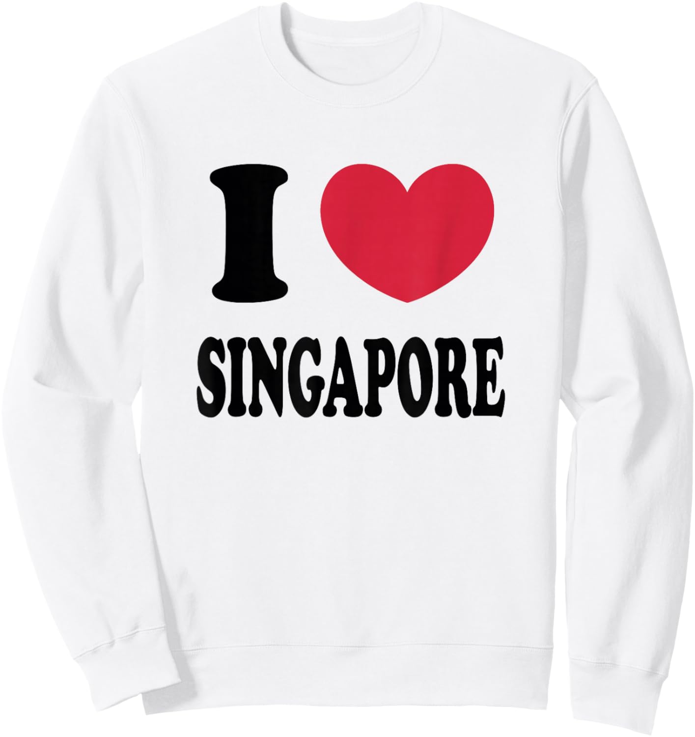 I Love Singapore Sweatshirt - Sweatshirt | White