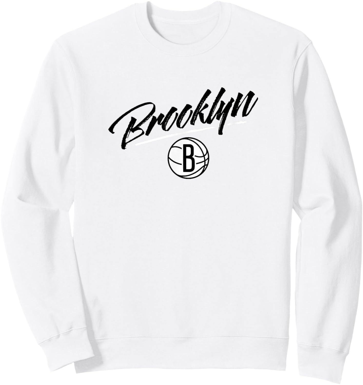 NBA - Brooklyn Nets Marker Script Logo Sweatshirt - Sweatshirt | White