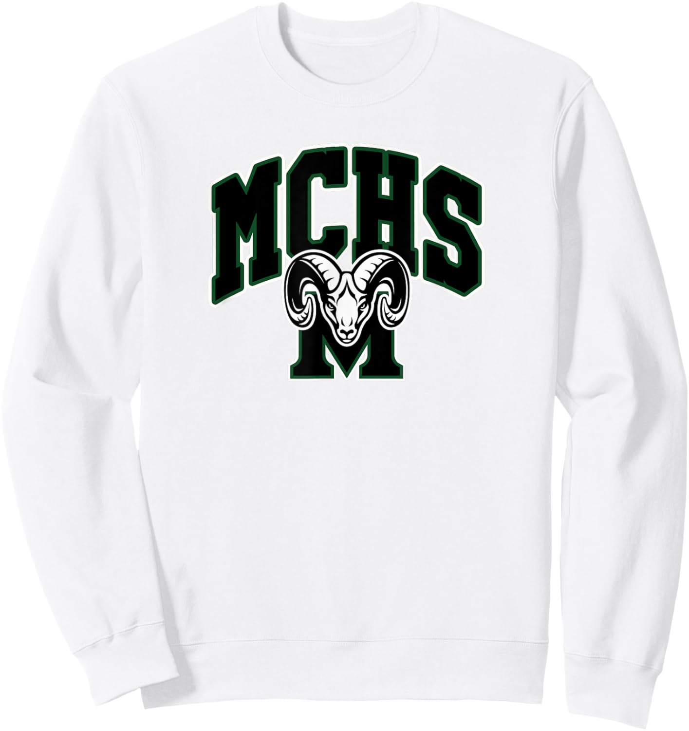 Mayde Creek High School Rams Sweatshirt - Sweatshirt | White