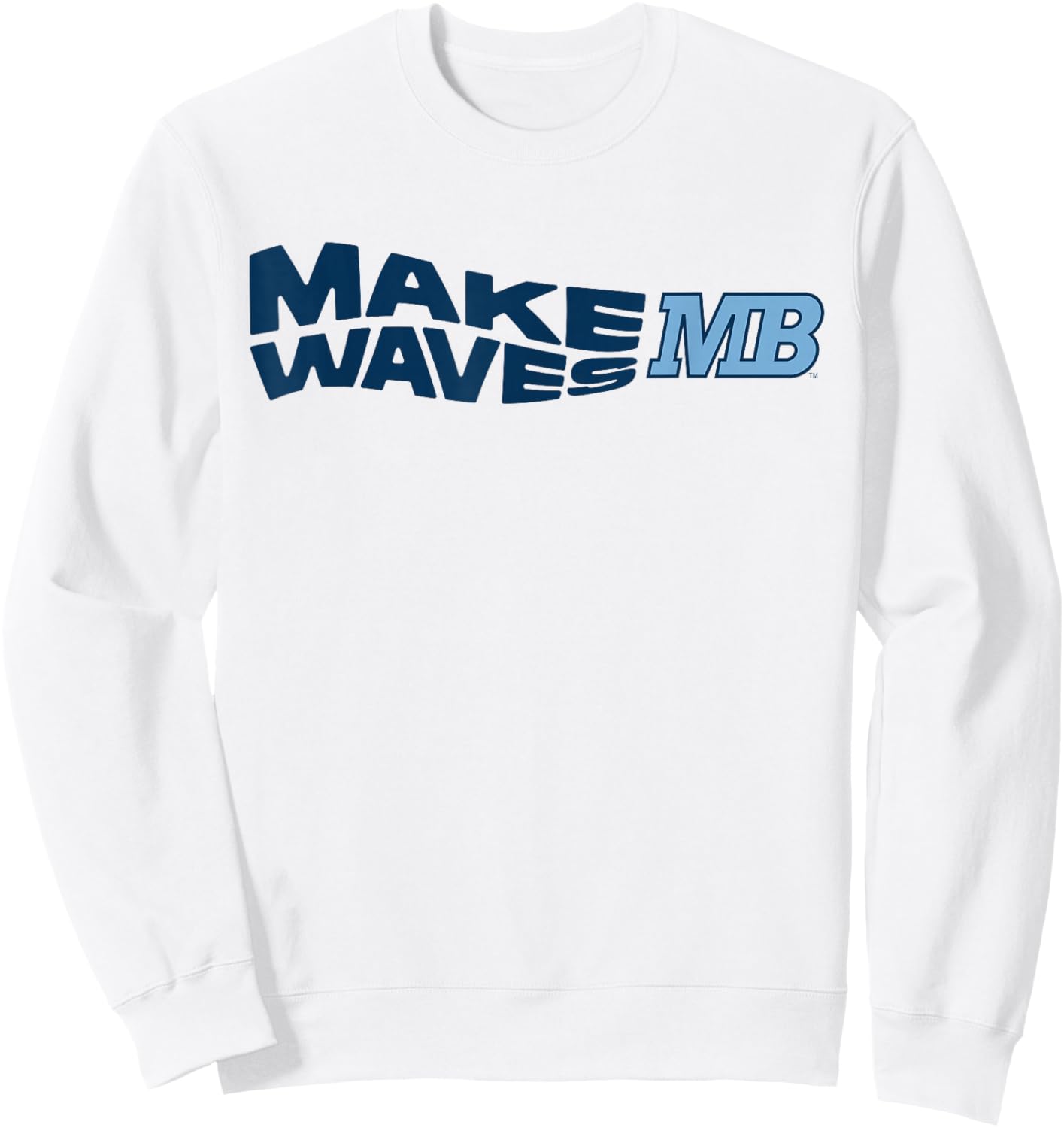 Cal State Monterey Bay Make Waves Logo Sweatshirt - Sweatshirt | White