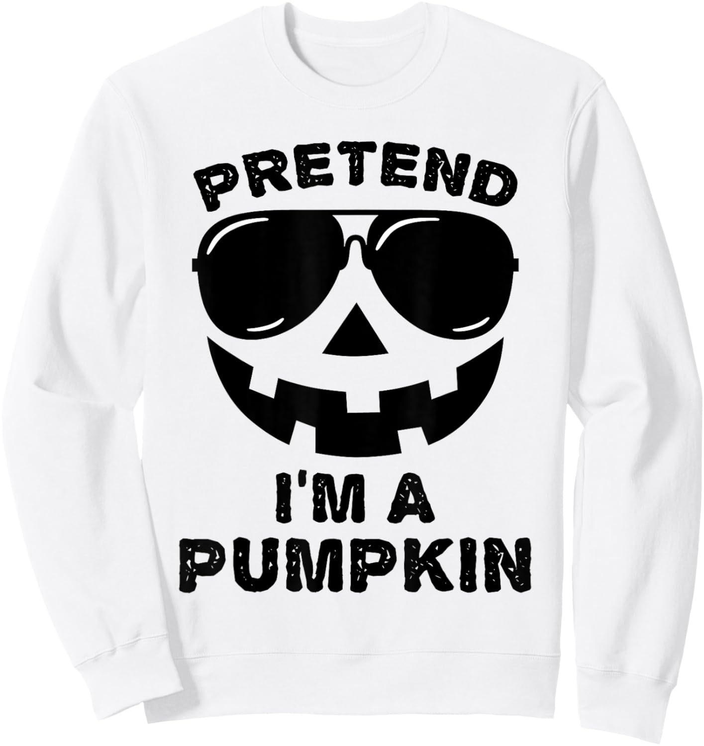Pretend I'm A Pumpkin Halloween Costume Couples Matching Sweatshirt - Sweatshirt | White