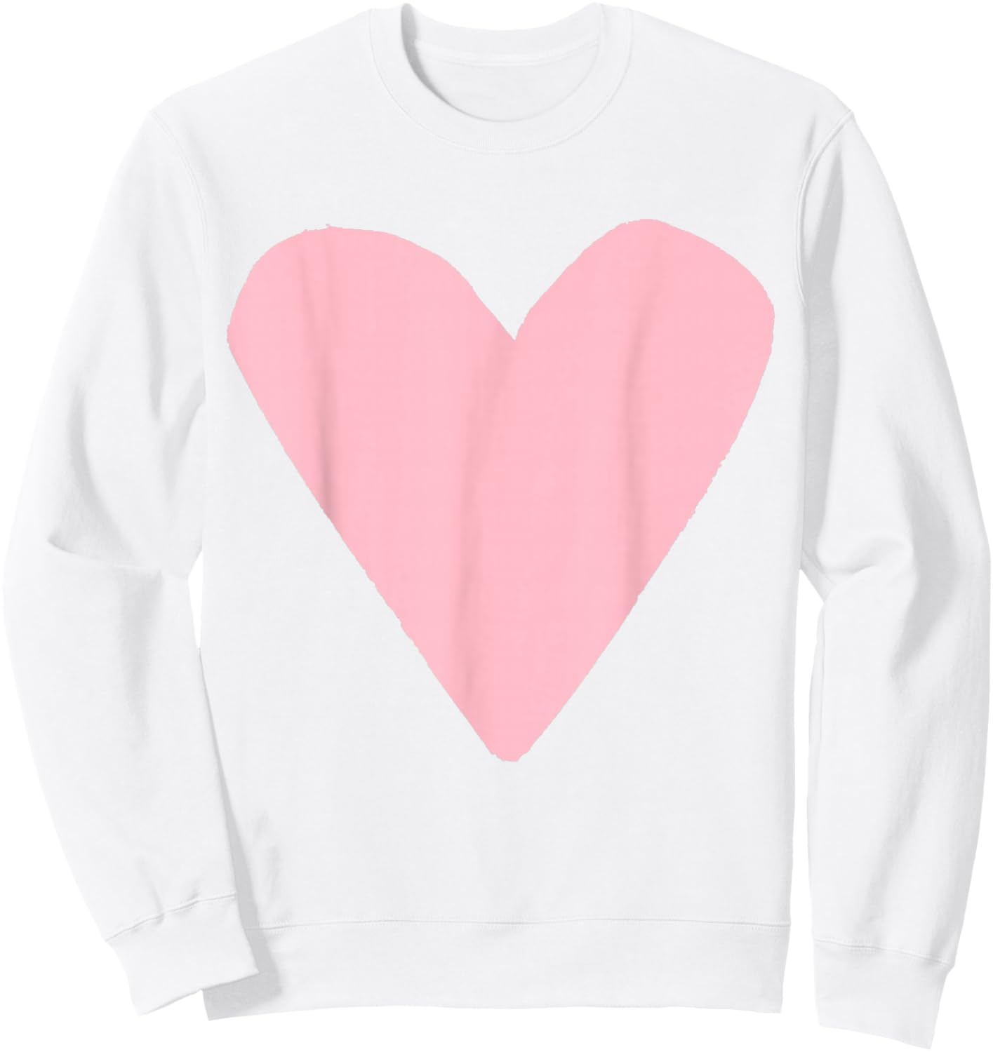 Light Pink Heart Light Blue Sweatshirt - Sweatshirt | White
