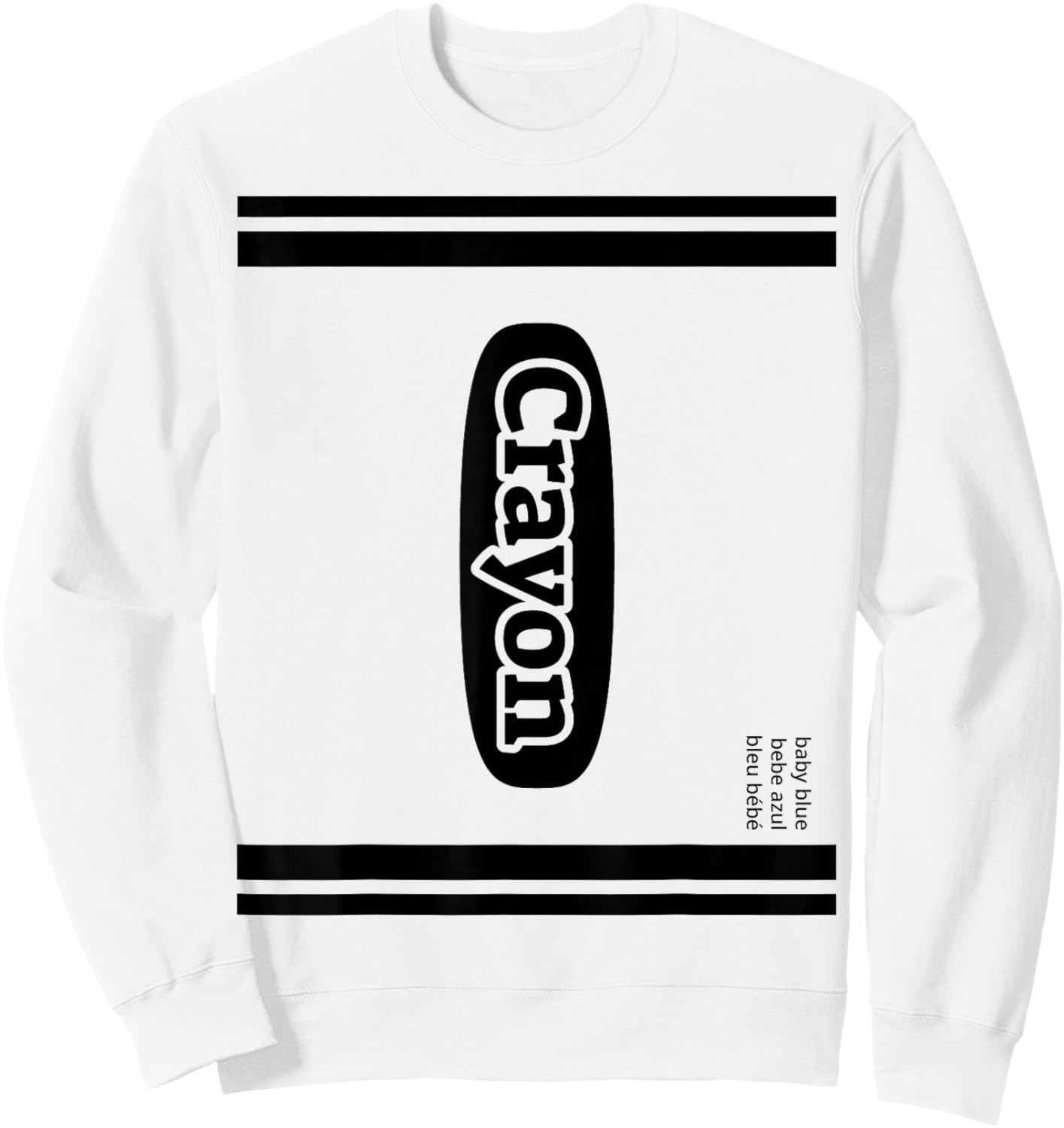 Crayon Baby Blue Group Costume Sweatshirt - Sweatshirt | White