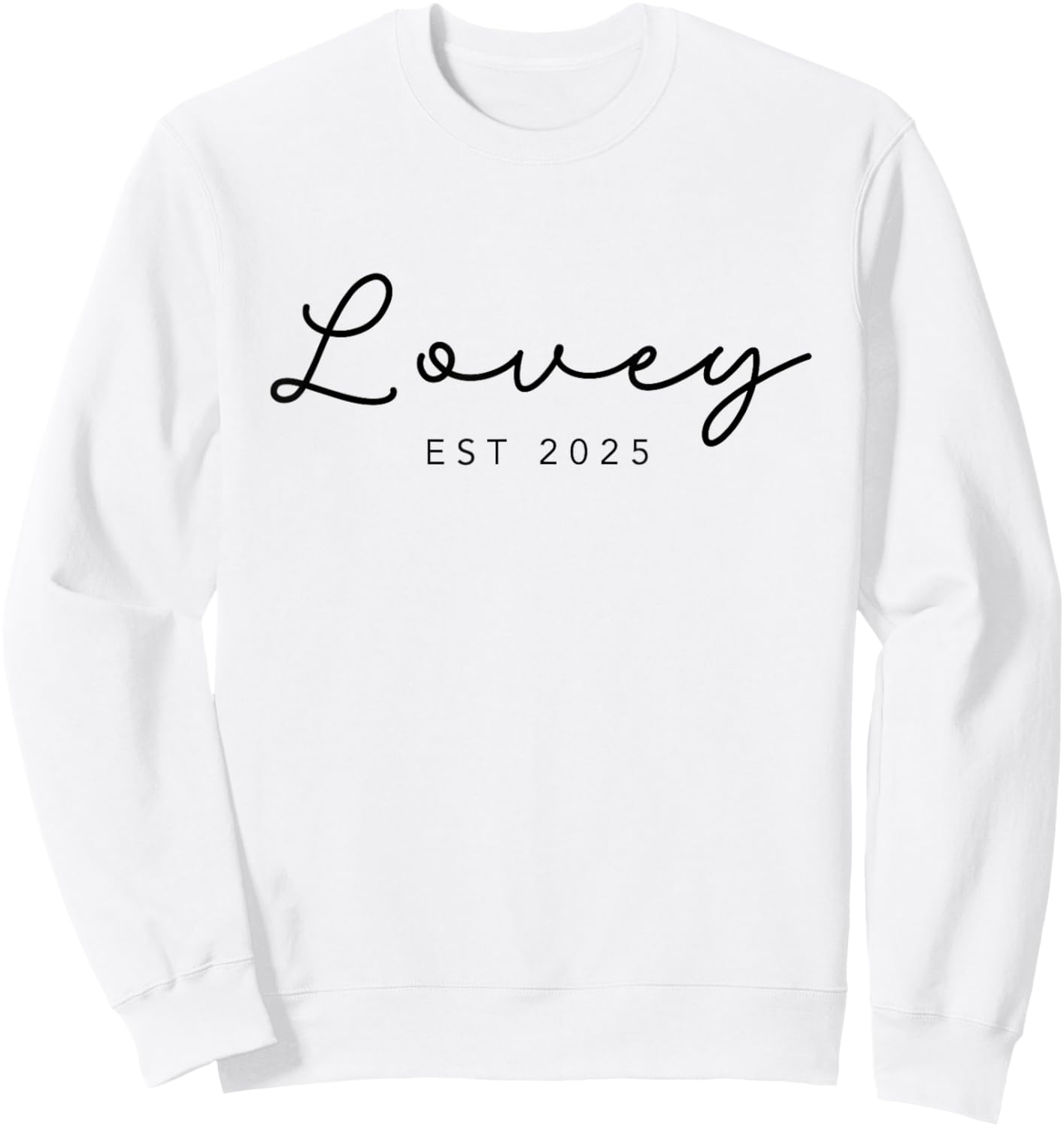 Lovey Est. 2025 Cute Heart Grandma Sweatshirt - Sweatshirt | White