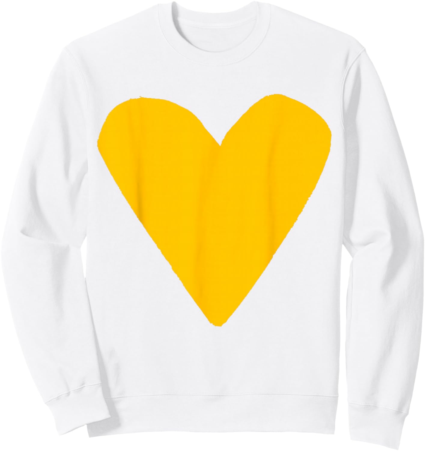 Yellow Orange Golden Heart Light Grey Sweatshirt - Sweatshirt | White