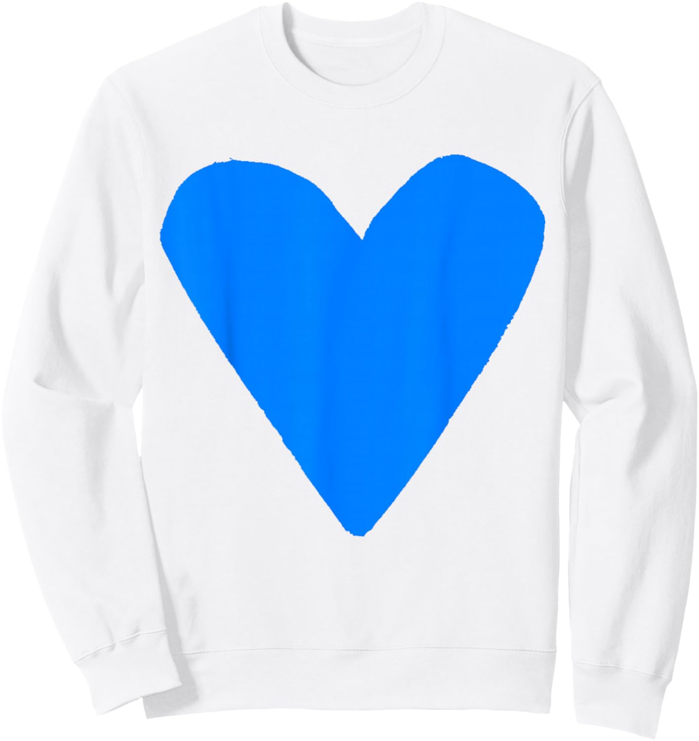 Blue Heart Orange Sweatshirt - Sweatshirt | White