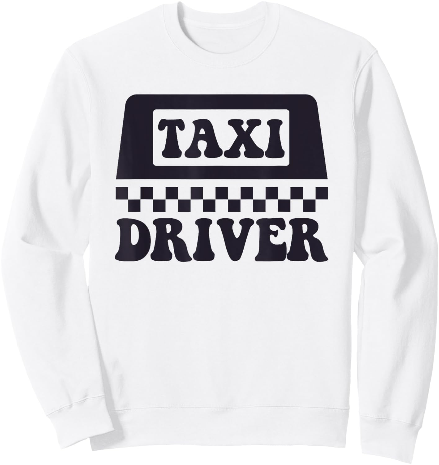 Yellow Taxi Costume Halloween Funny Taxi Driver Men Driving Sweatshirt - Sweatshirt | White