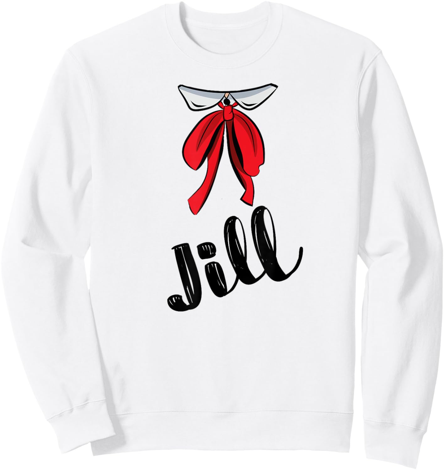 Jack and Jill Easy Matching Couple Halloween Costume 1/2 Sweatshirt - Sweatshirt | White
