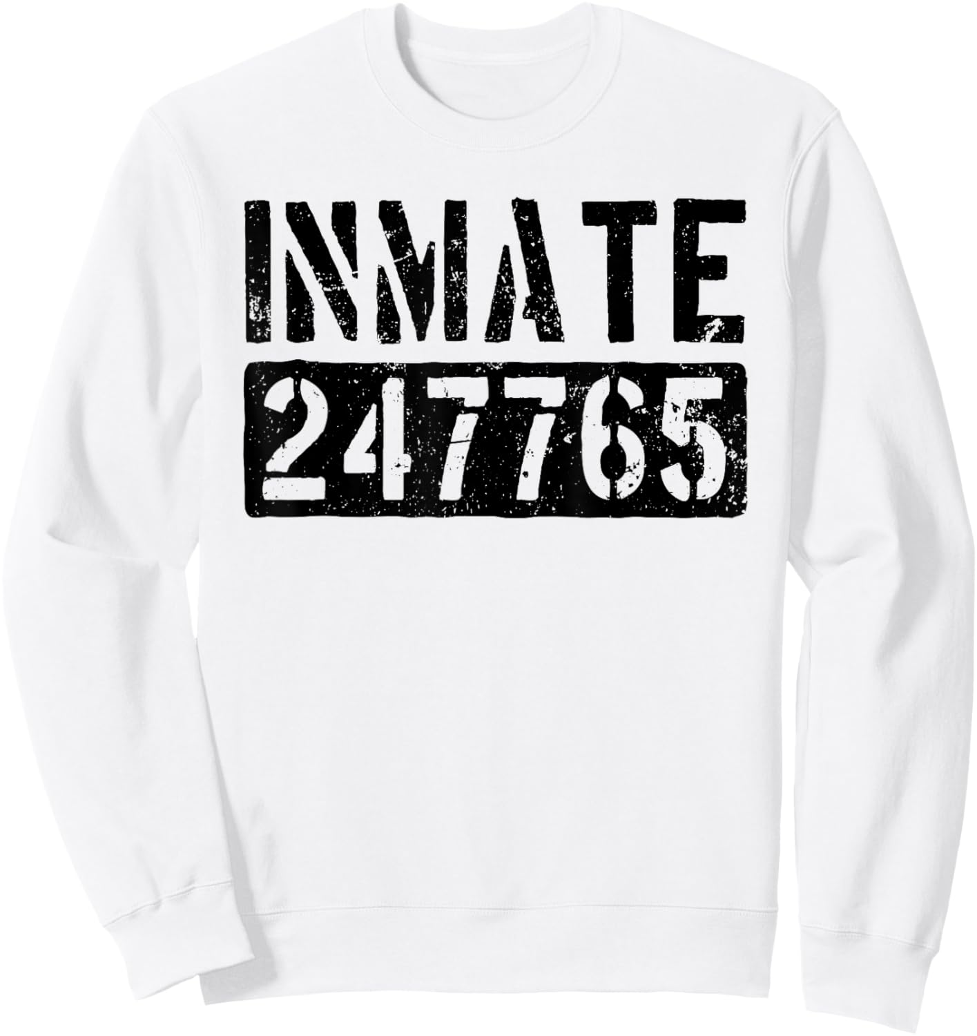 Jail Inmate Funny Prison Inmate Costume Men Sweatshirt - Sweatshirt | White