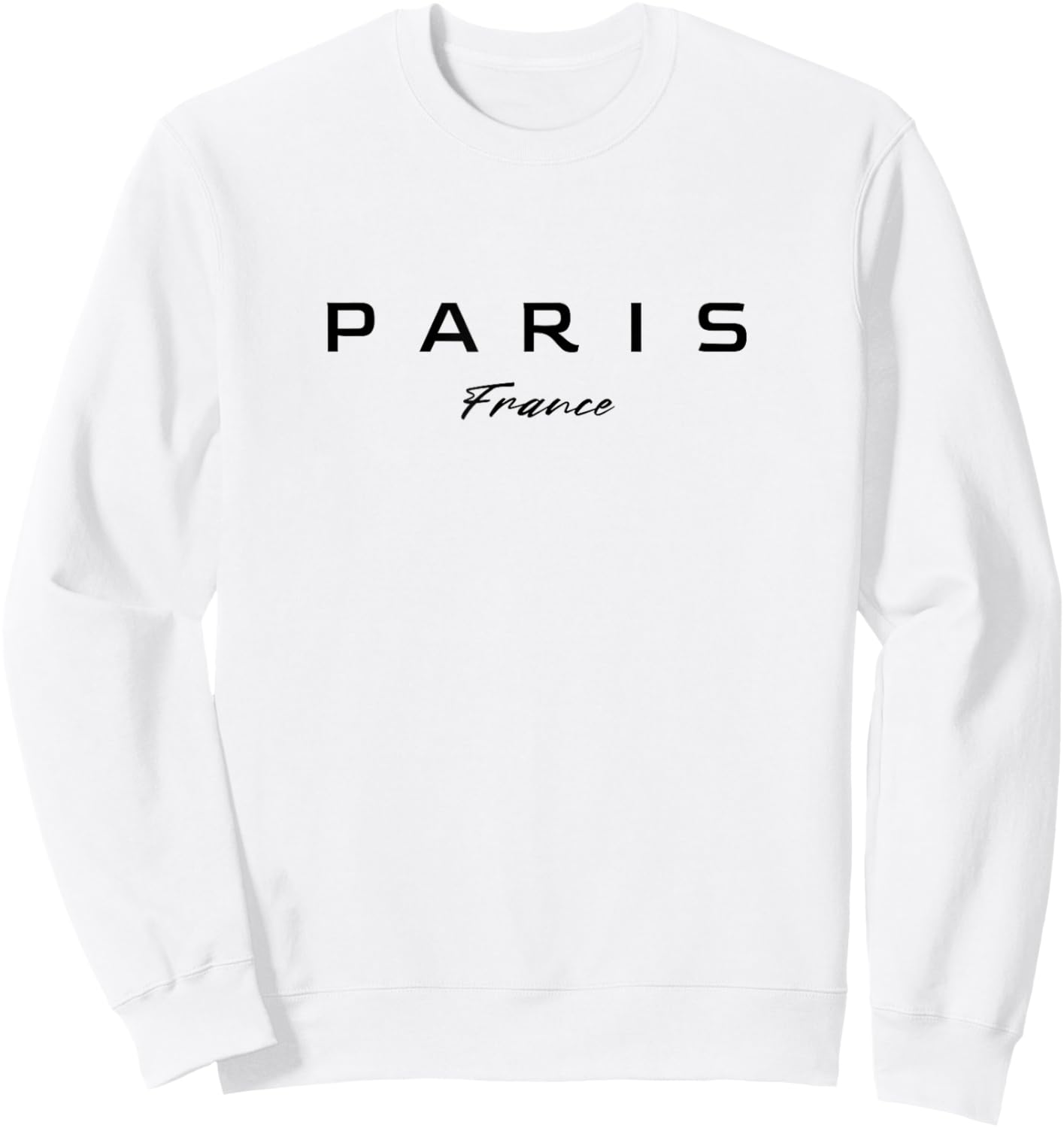 Paris France lettering, Capital-City Sweatshirt - Sweatshirt | White