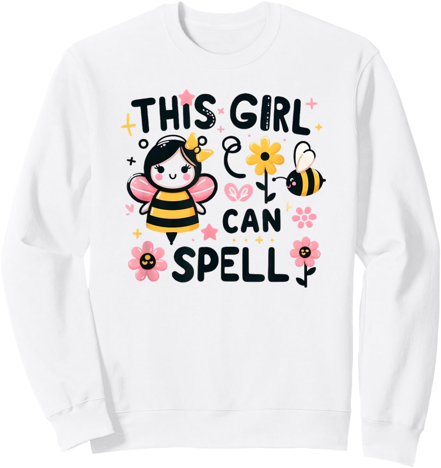 School Competition Spelling Bee This Girl Can Spell Sweatshirt - Sweatshirt | White