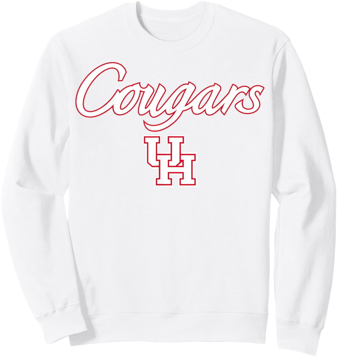 University of Houston | Houston Blue Collection Script Logo Sweatshirt - Sweatshirt | White