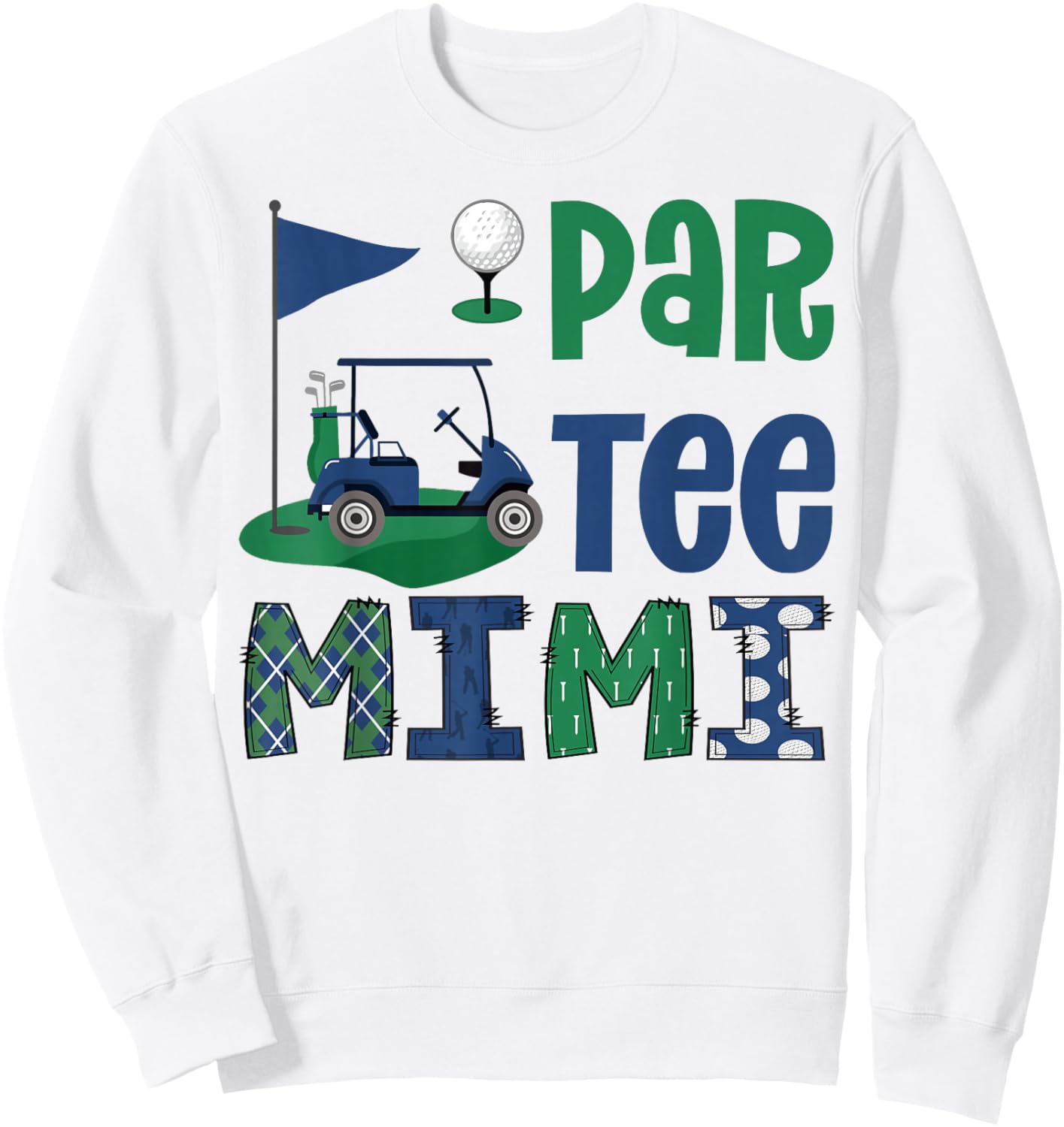 Par- Mimi Golf Lover Birthday Party Family Matching Sweatshirt - Sweatshirt | White