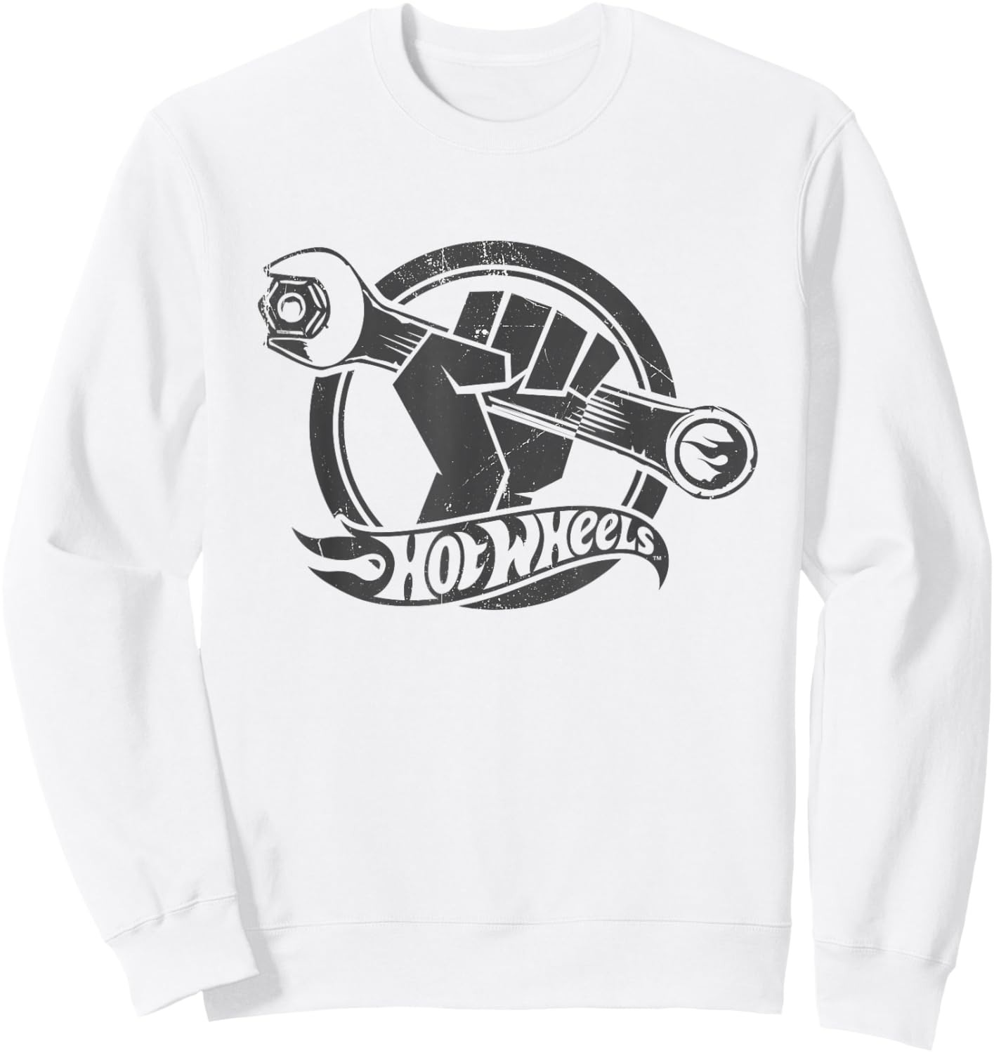 Hot Wheels Wrench Dark Grey Sweatshirt - Sweatshirt | White