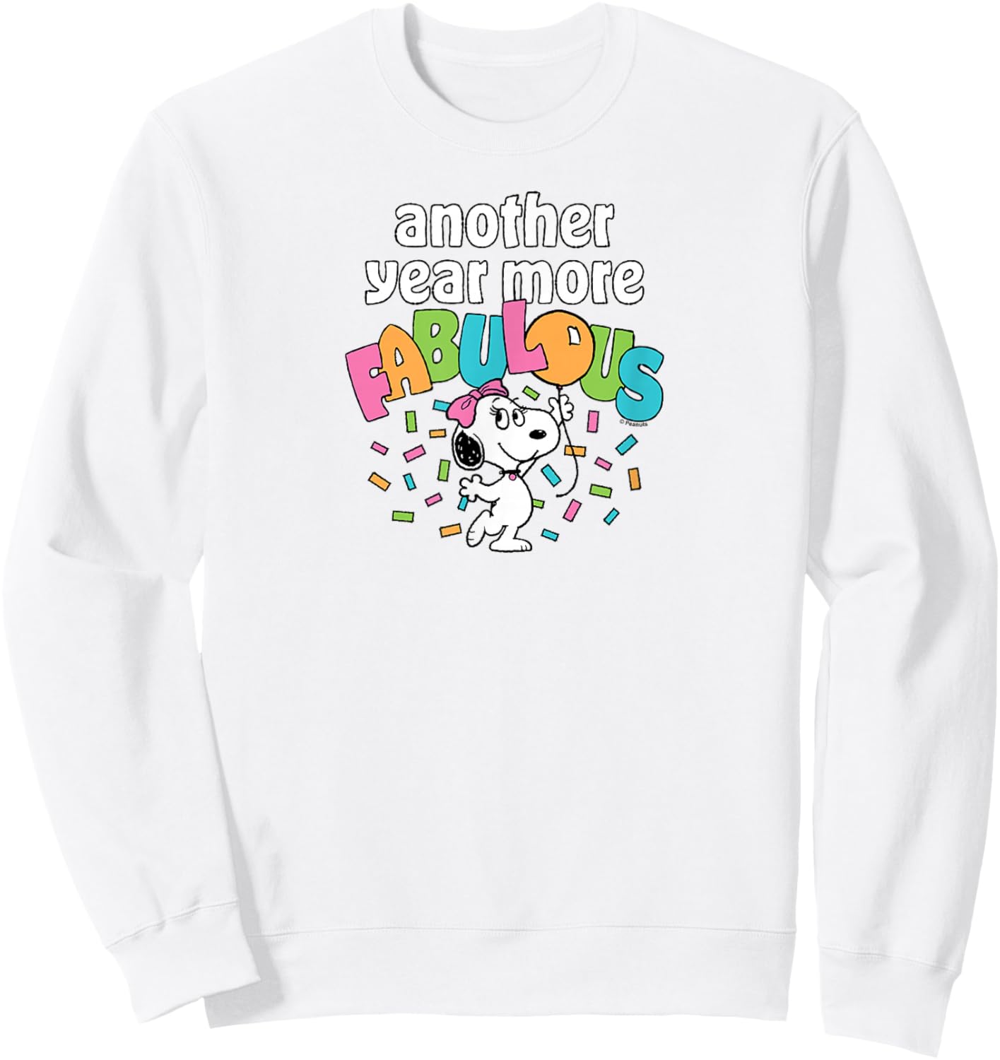 Peanuts - Belle Birthday Another Year More Fabulous Sweatshirt - Sweatshirt | White