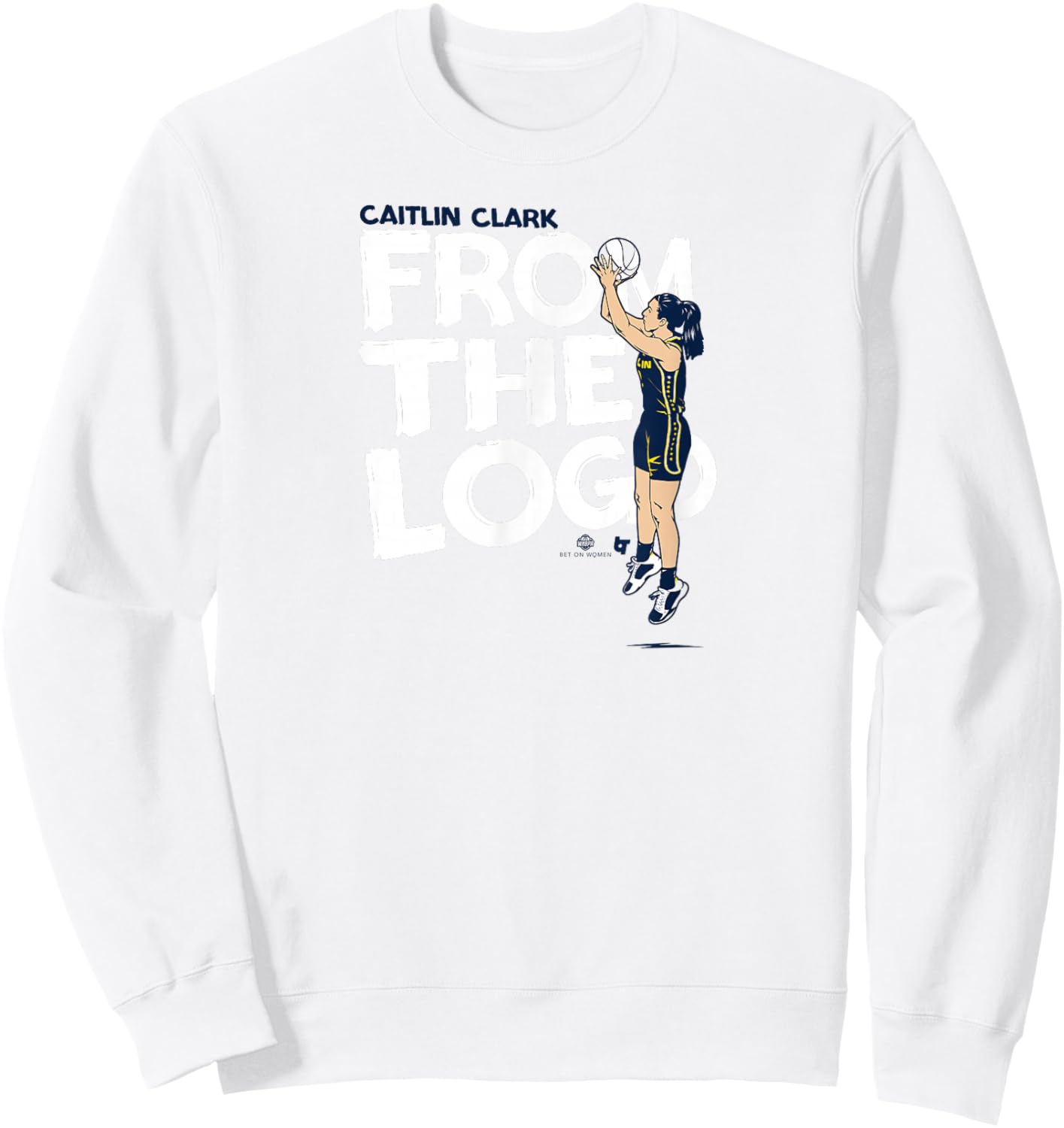 Caitlin Clark: from The Logo - Indiana Basketball Sweatshirt - Sweatshirt | White