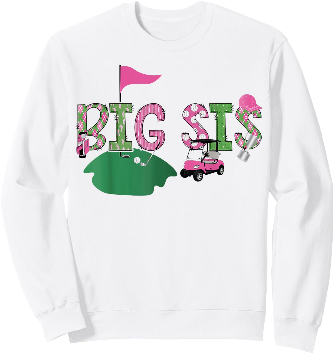 Golf Big Sis Hole In One Golf 1St Birthday Party Sweatshirt - Sweatshirt | White