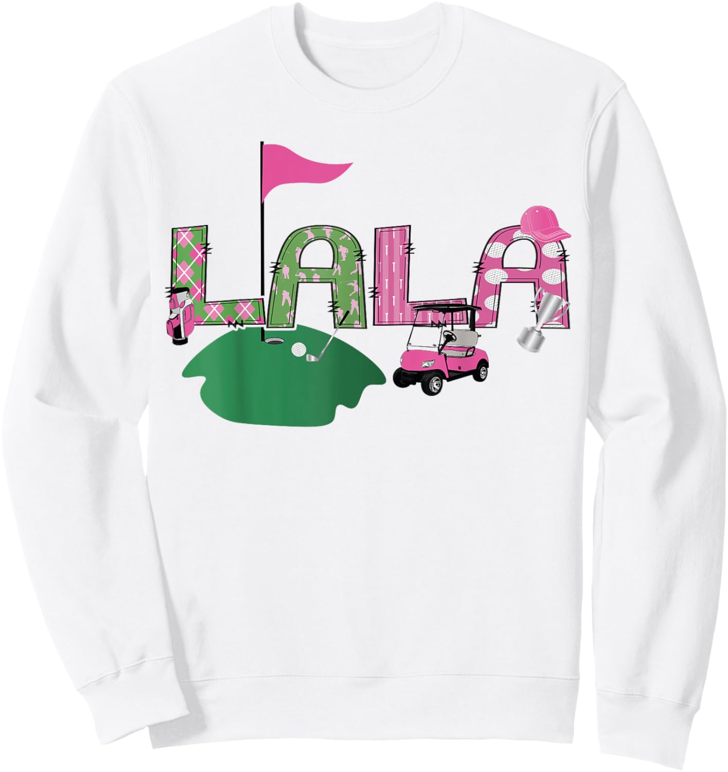 Golf Lala Hole In One Golf 1St Birthday Party Sweatshirt - Sweatshirt | White