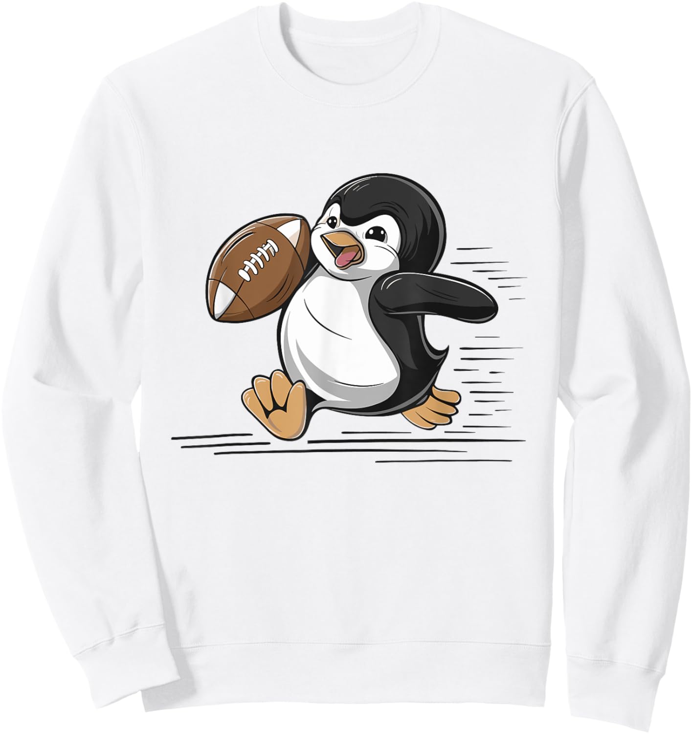 Penguin Playing Football Player Sports Sweatshirt - Sweatshirt | White
