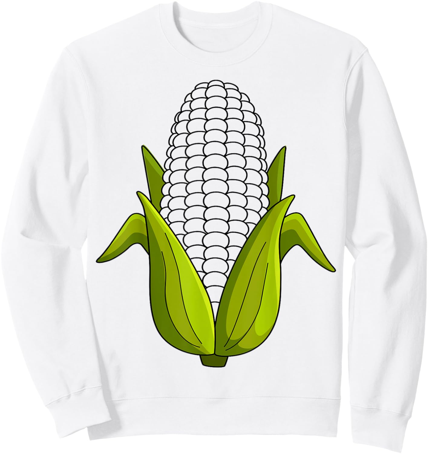 Cute Yellow Corn Costume For Kids and Toddlers Sweatshirt - Sweatshirt | White