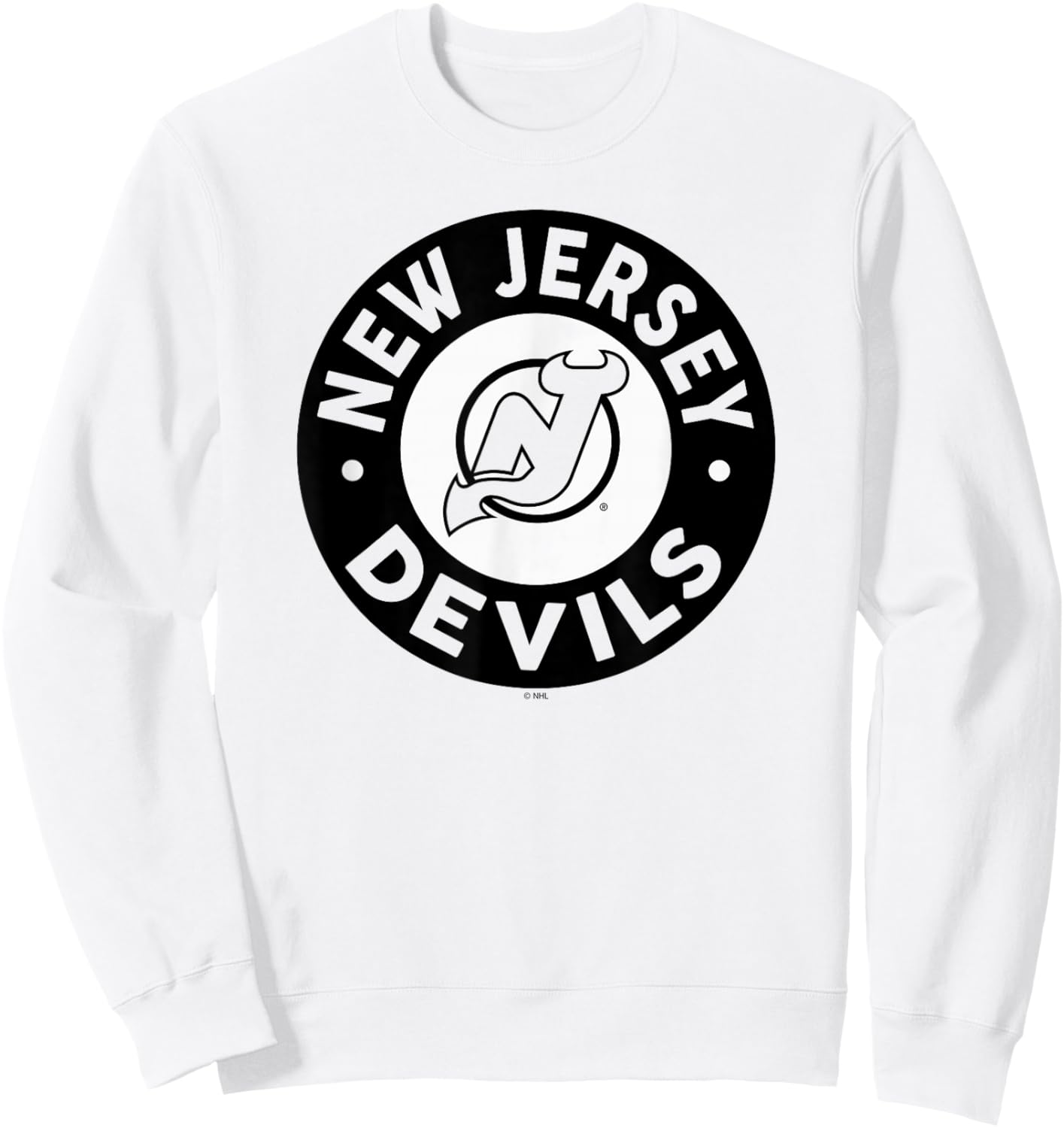 New Jersey Devils Symbol Red Officially Licensed Sweatshirt - Sweatshirt | White