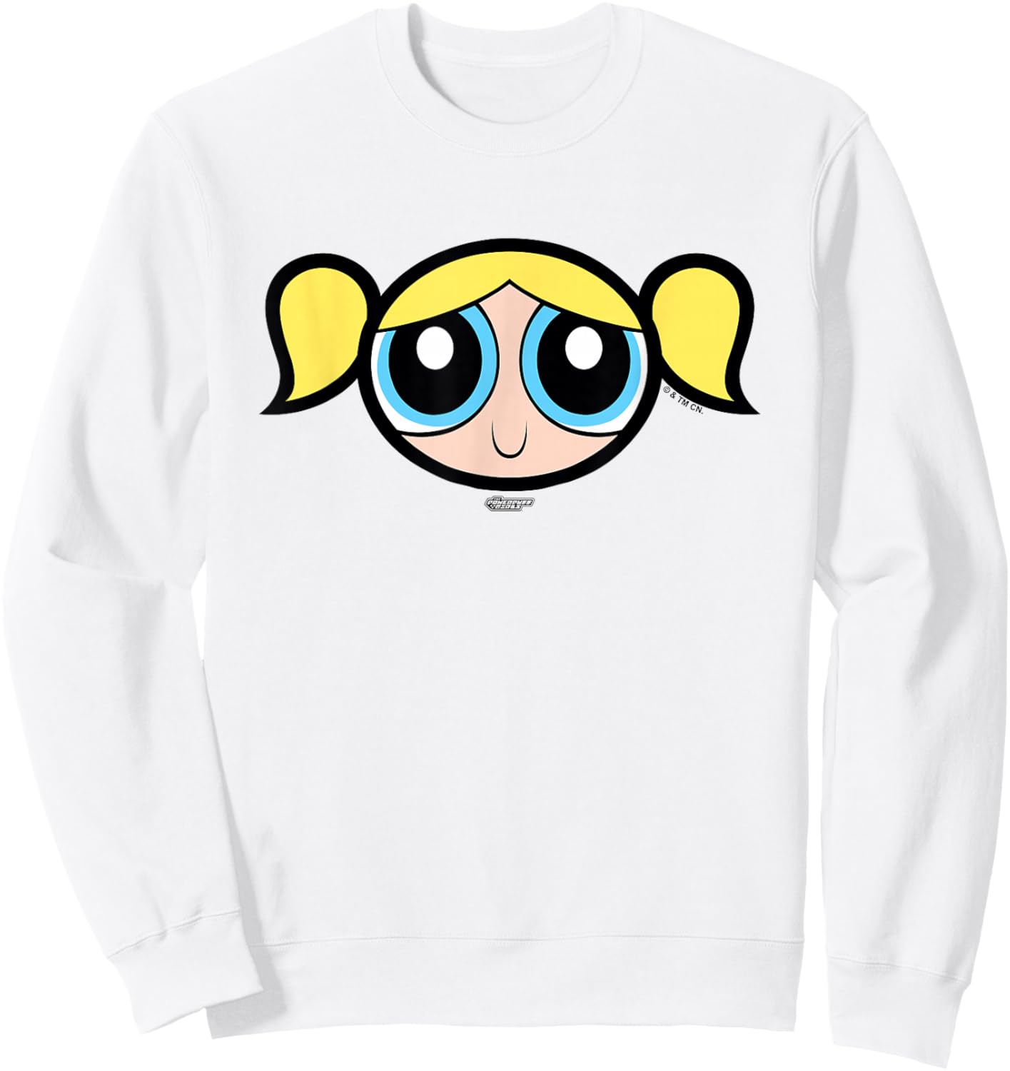 The Powerpuff Girls Bubbles Face Sweatshirt - Sweatshirt | White