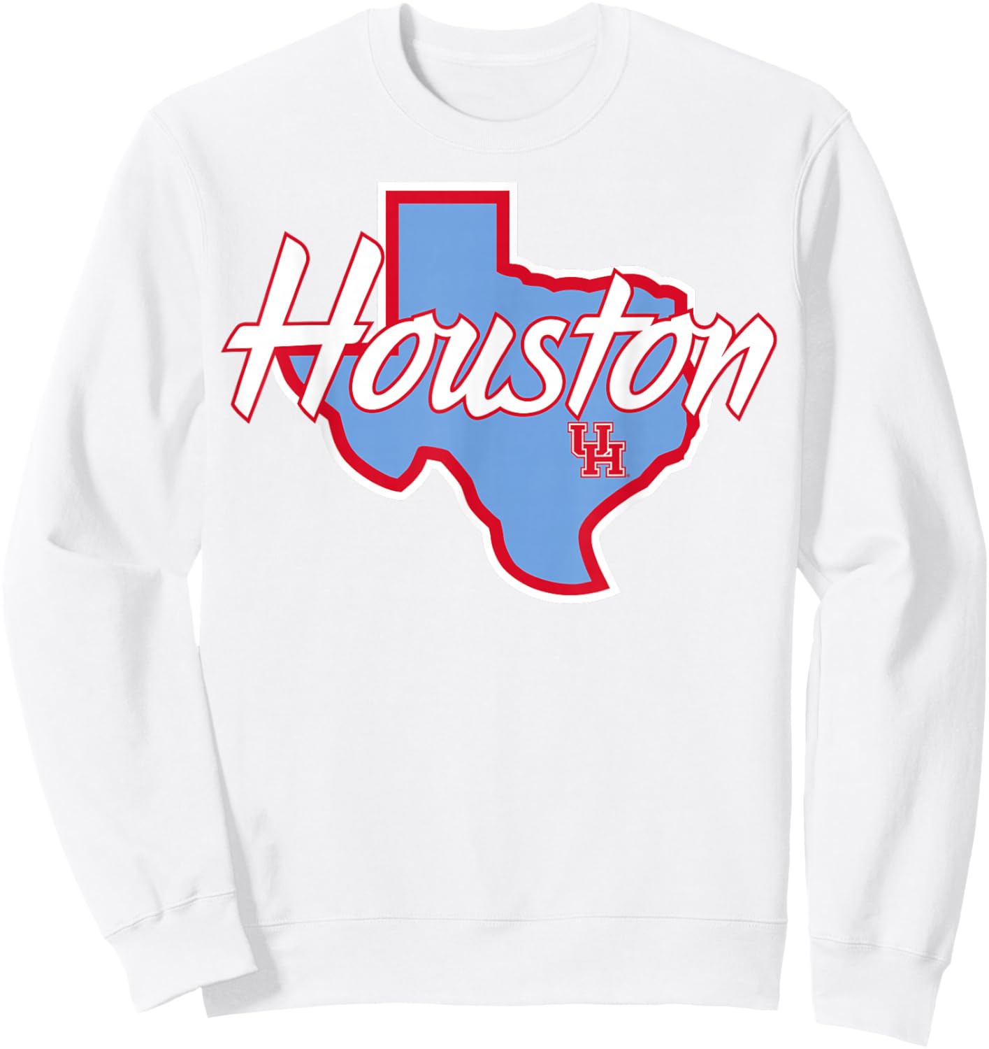 University of Houston | Houston Blue Collection State Icon Sweatshirt - Sweatshirt | White