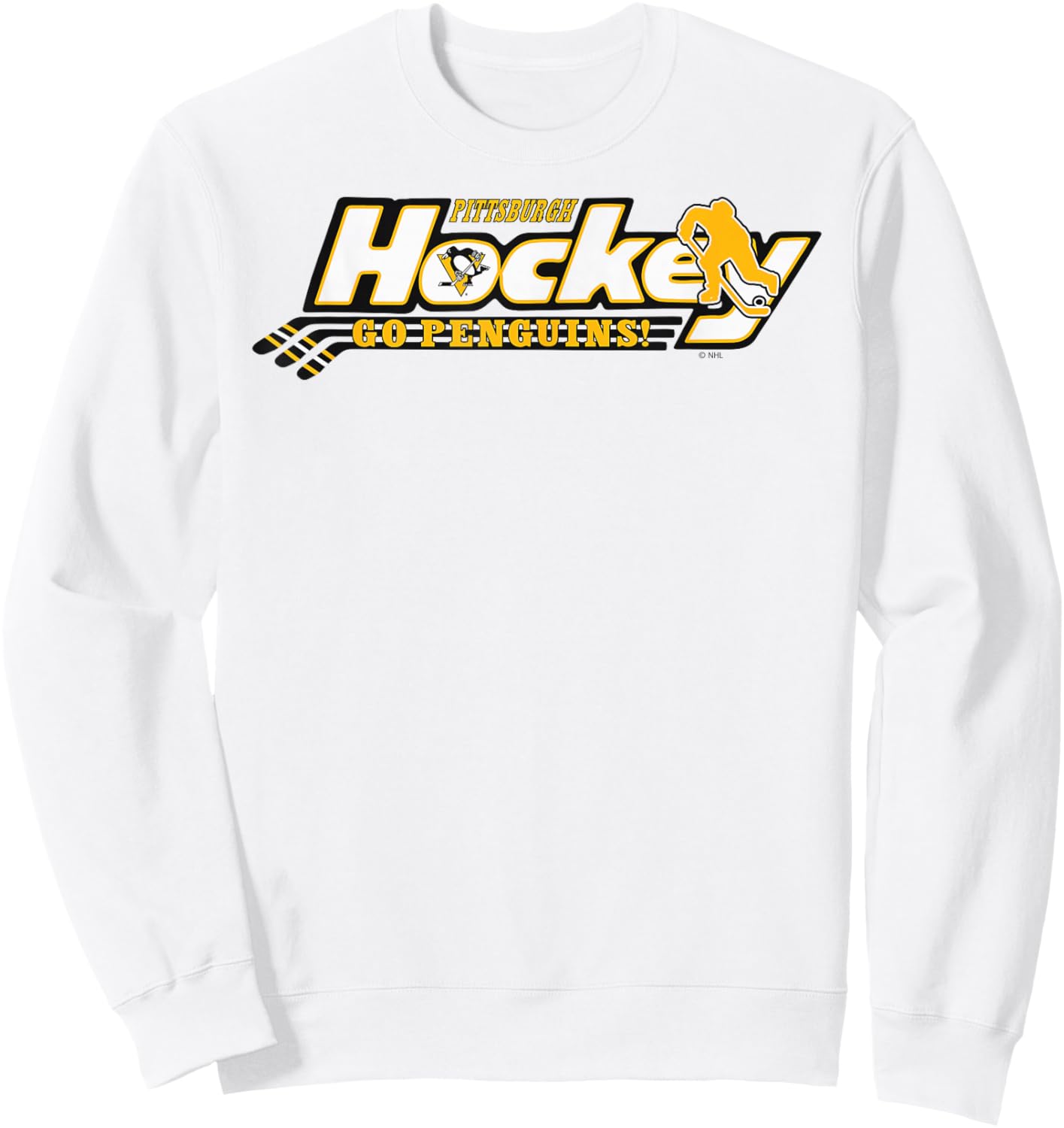 Pittsburgh Penguins Hockey Gray Officially Licensed Sweatshirt - Sweatshirt | White