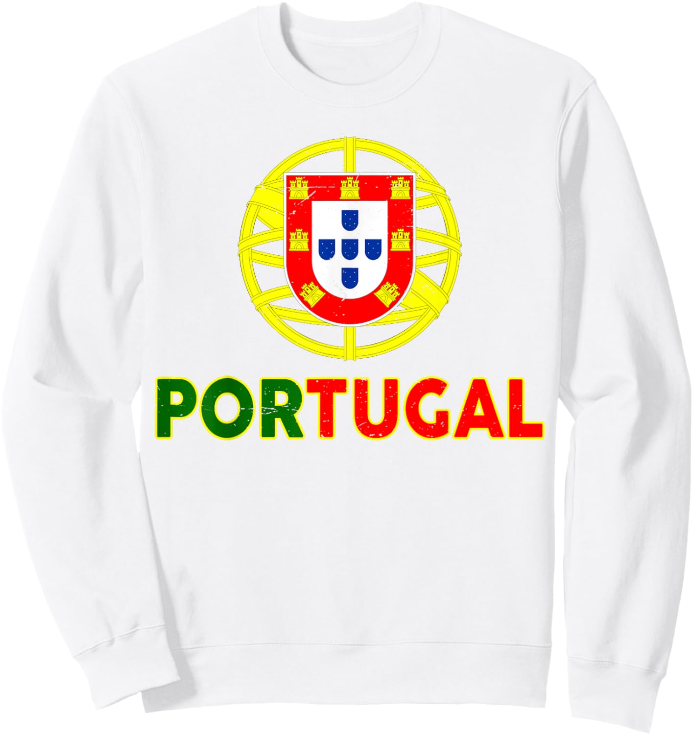 Men Portugal Toddler Kids Boys Women Pride Portuguese Flag Sweatshirt - Sweatshirt | White
