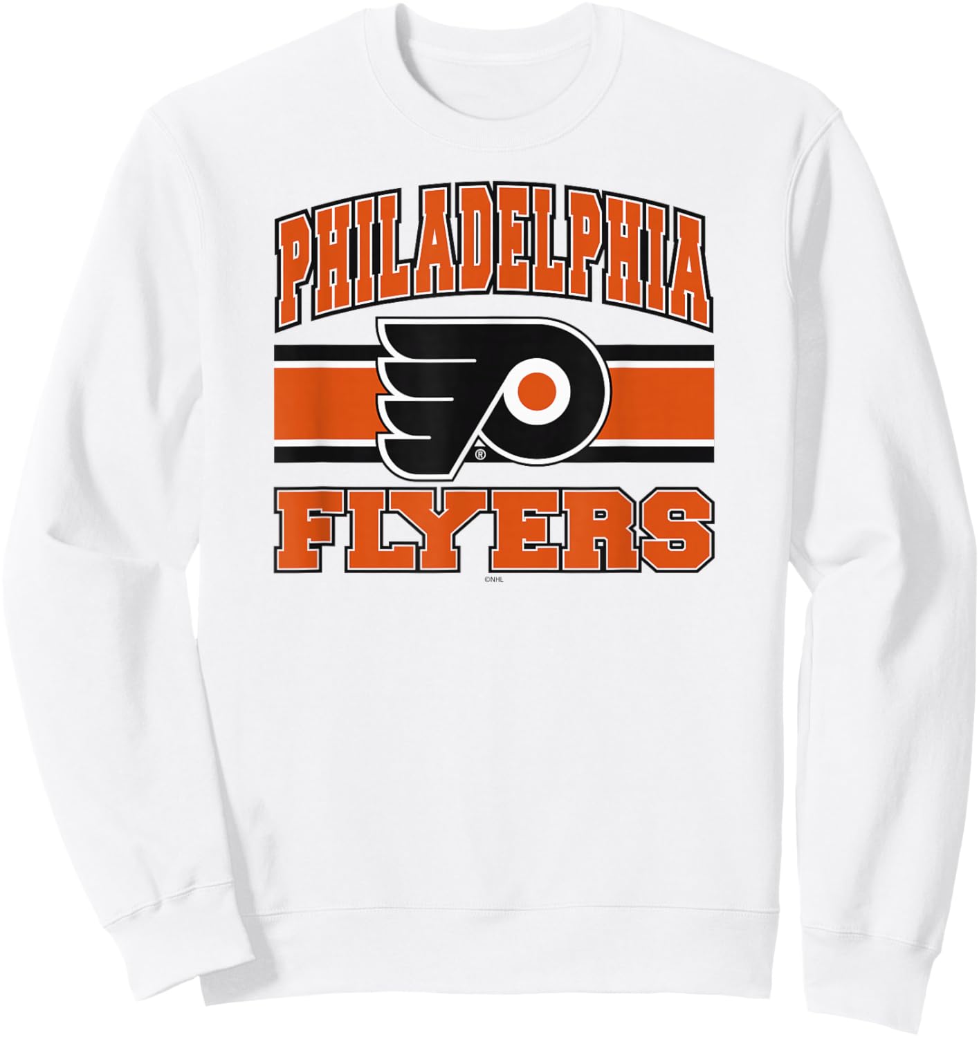 Philadelphia Flyers Stripe Gray Officially Licensed Sweatshirt - Sweatshirt | White