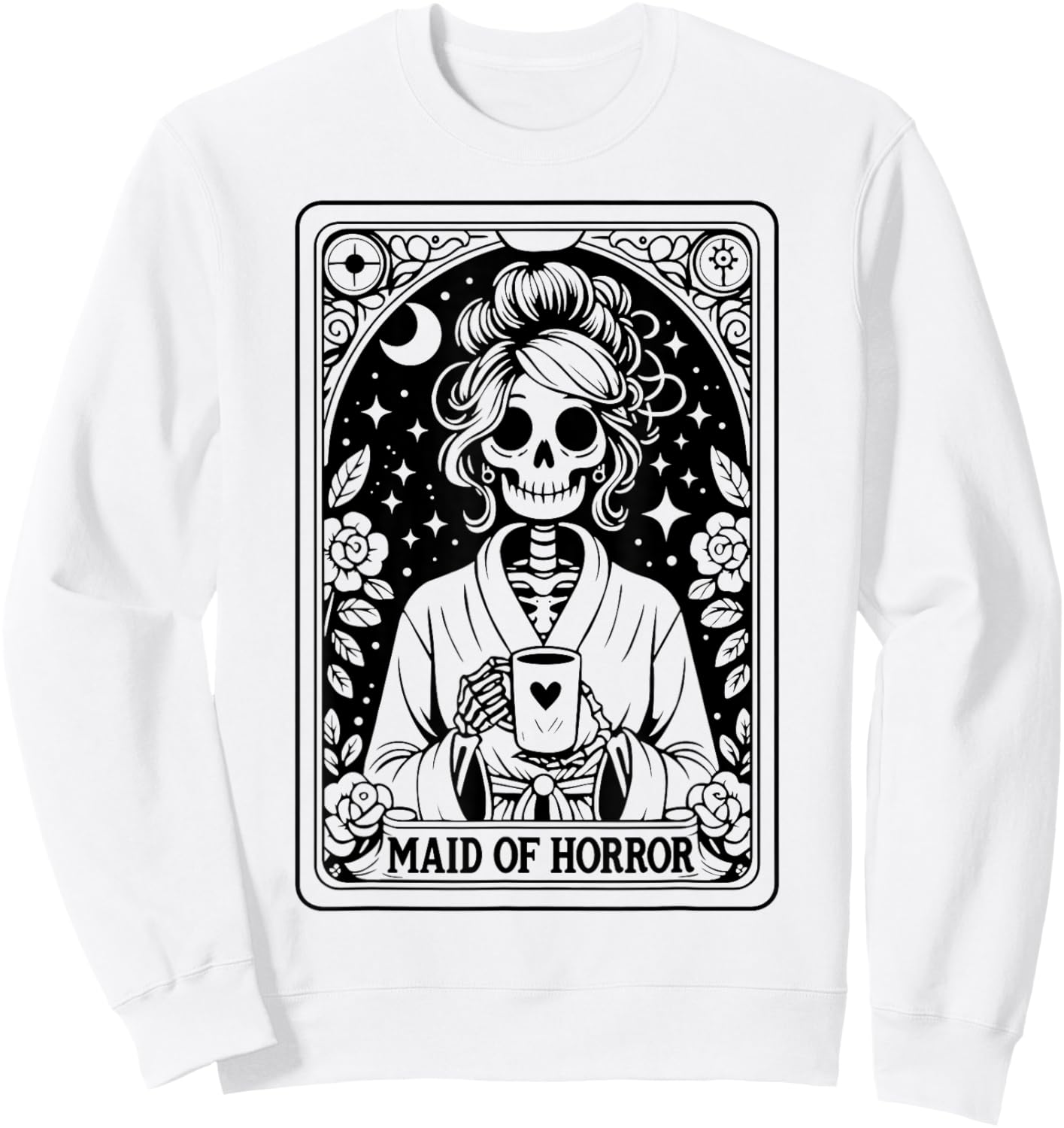 Maid Of Honor Tarot Card Coven Bride Gothic Bachelorette Sweatshirt - Sweatshirt | White