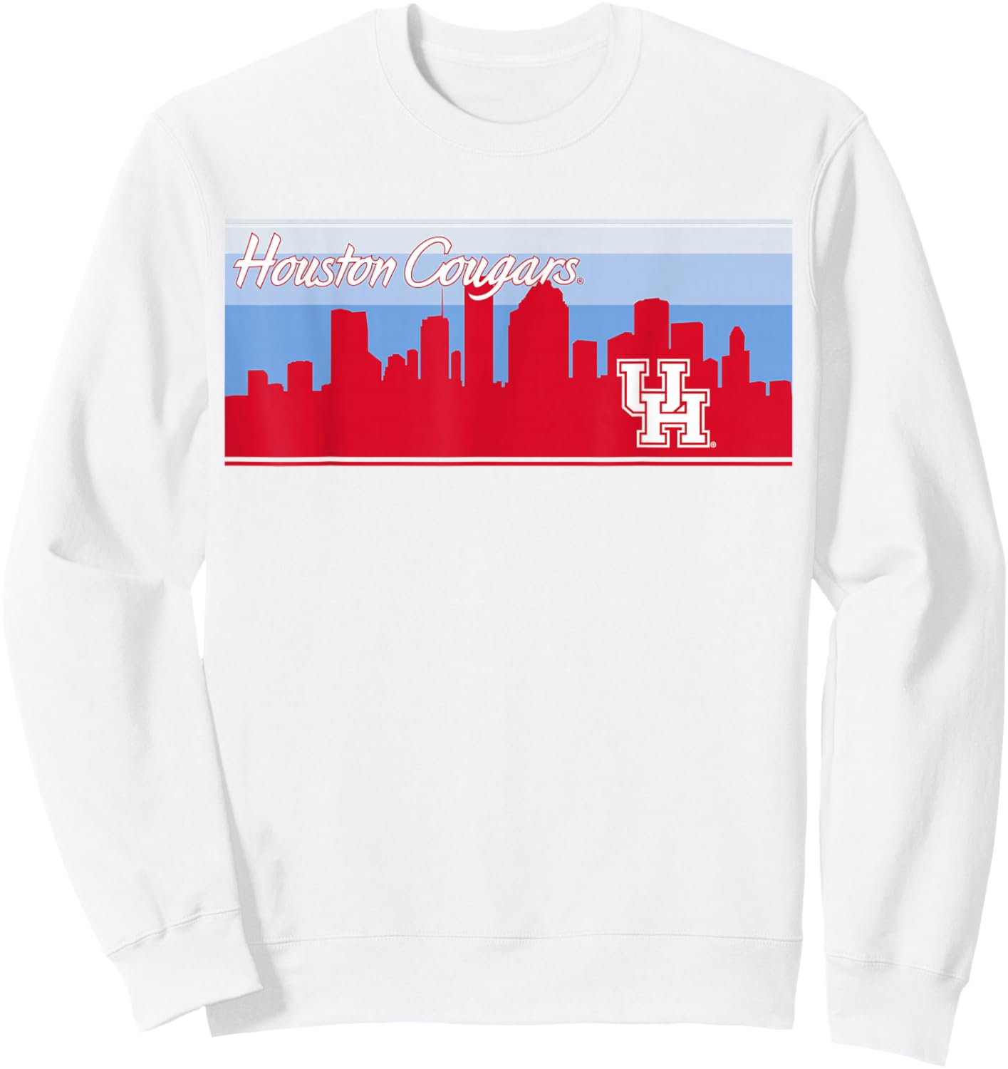 University of Houston | Houston Blue Collection Skyline Sweatshirt - Sweatshirt | White