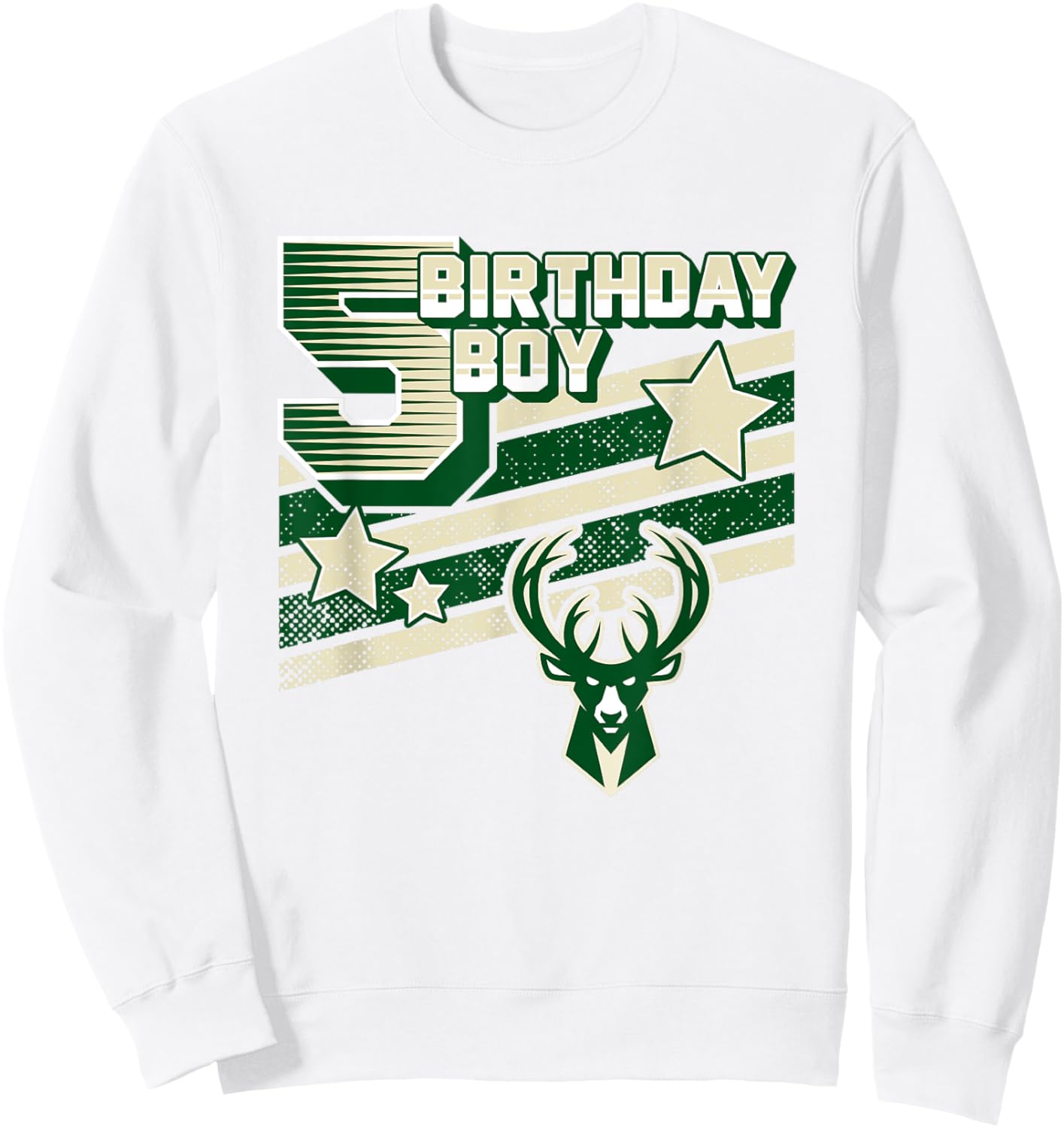 NBA Milwaukee Bucks 5th Birthday Boy Sweatshirt - Sweatshirt | White