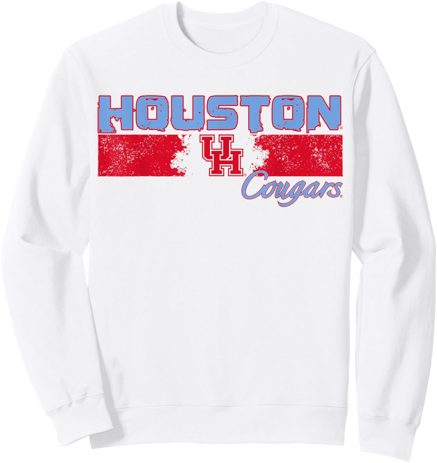 University of Houston | Houston Blue Collection Bar Logo Sweatshirt - Sweatshirt | White
