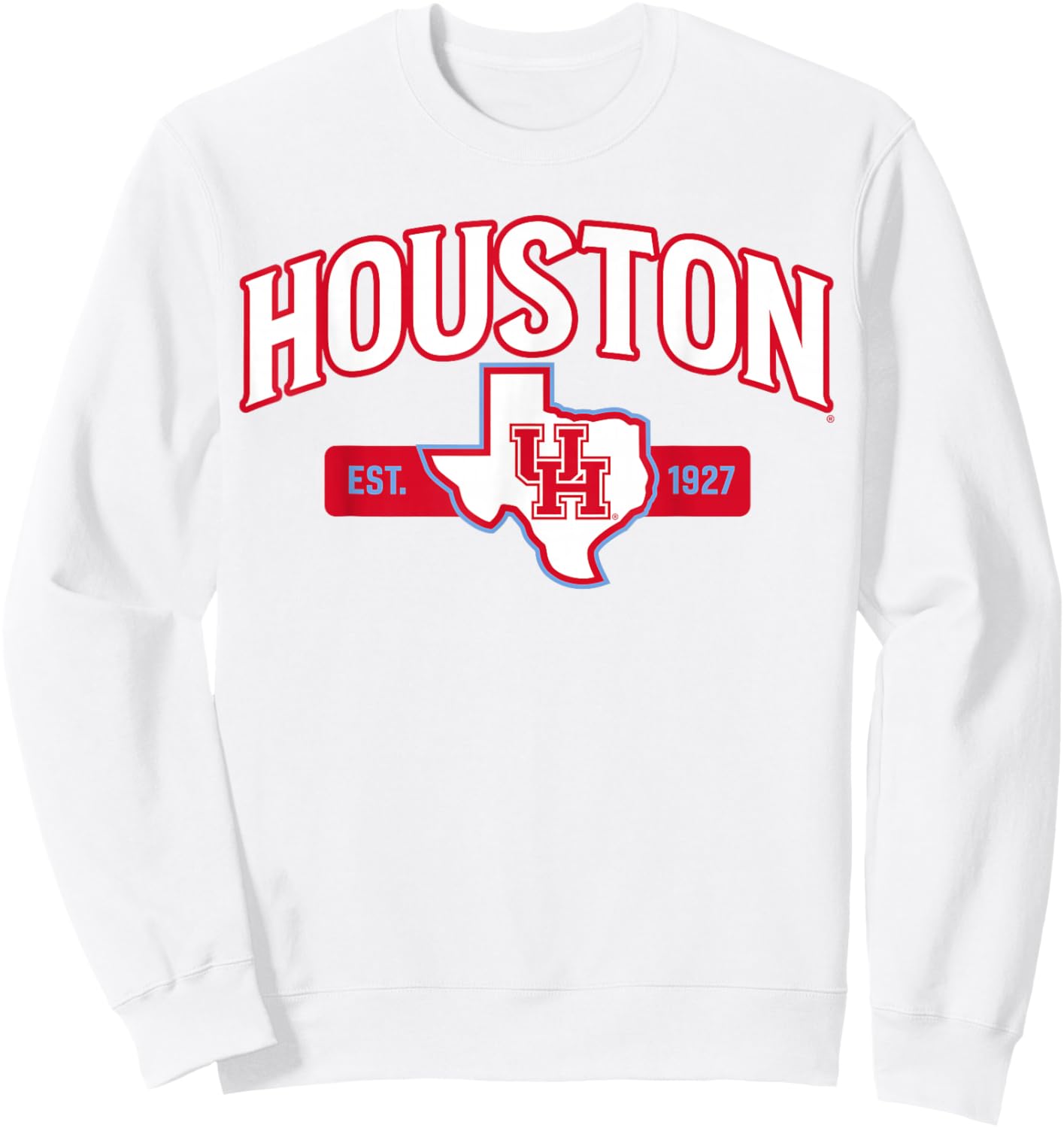 University of Houston | Houston Blue Collection State Logo Sweatshirt - Sweatshirt | White
