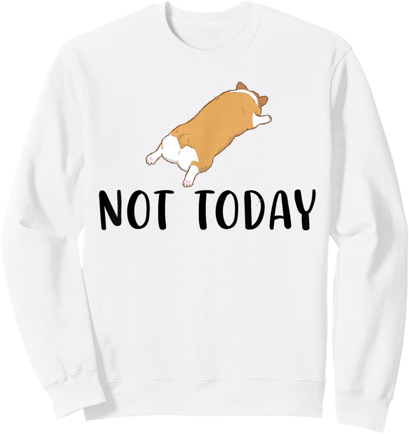 Corgi Funny Not Today Corgi Dog Lover Sweatshirt - Sweatshirt | White