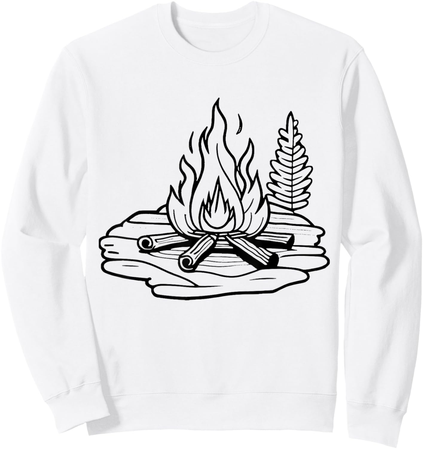 Campfire Camping coloring and painting yourself Sweatshirt - Sweatshirt | White