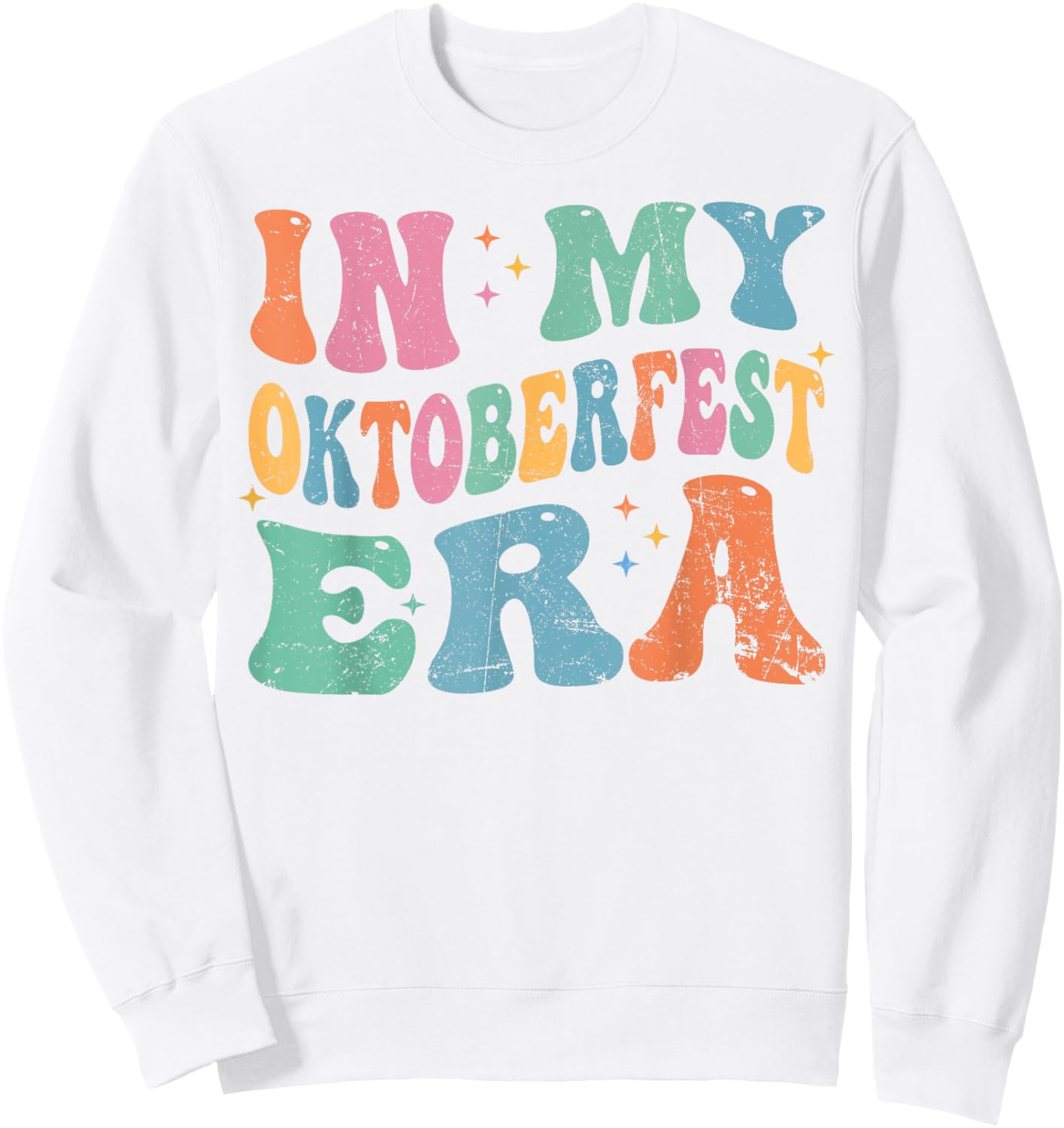 In My Oktoberfest Era Day Drinking Beer Love Retro Groovy Sweatshirt - Sweatshirt | White