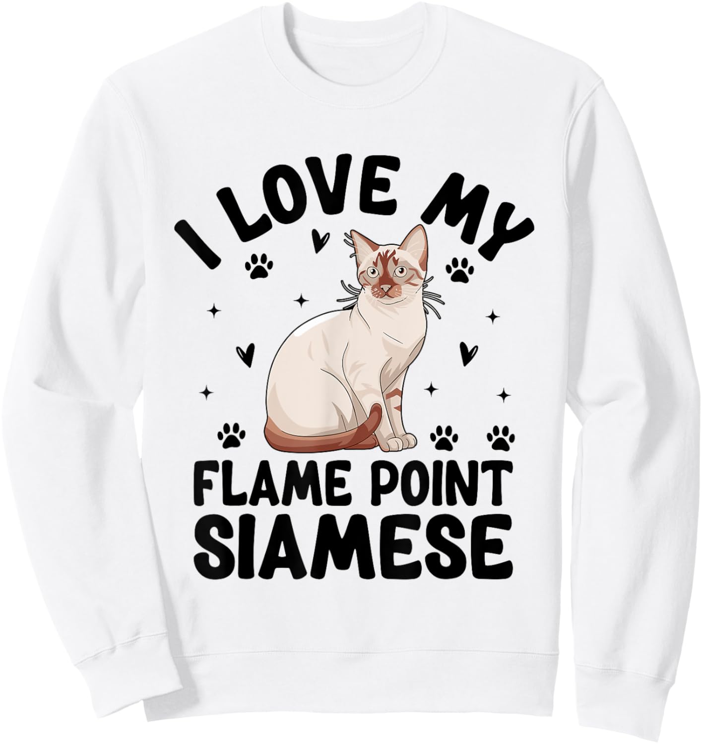 I Love My Flame Point Siamese Meezer Sweatshirt - Sweatshirt | White