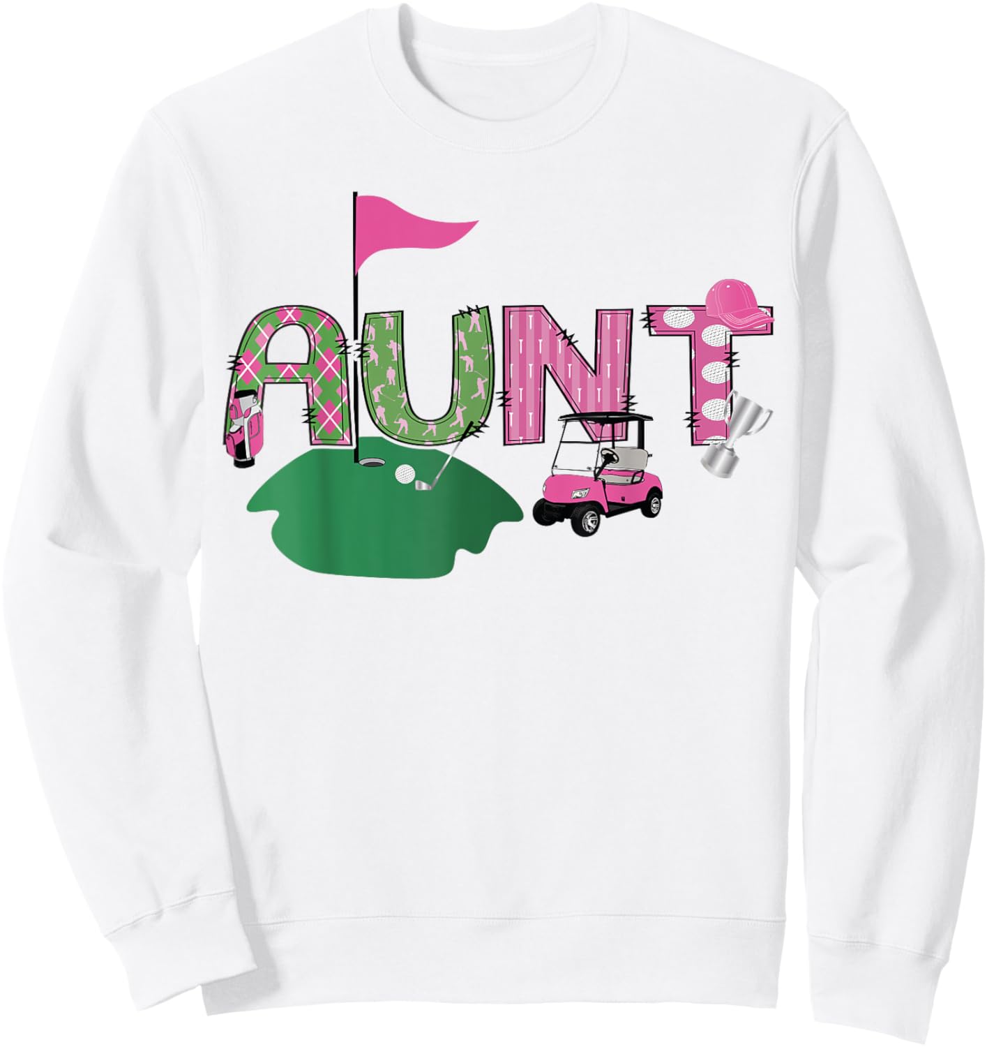 Golf Aunt Hole In One Golf 1St Birthday Party Sweatshirt - Sweatshirt | White