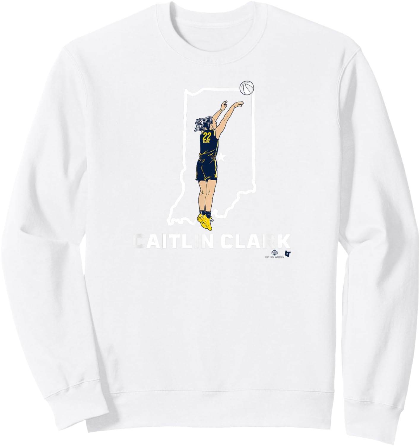 Caitlin Clark: State Star - Indiana Basketball Sweatshirt - Sweatshirt | White