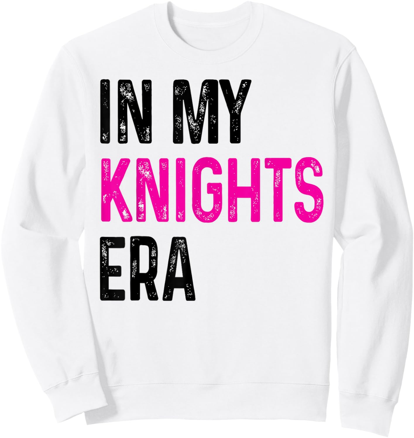 In My Knights Era Back to School Spirit Game Retro Groovy Sweatshirt - Sweatshirt | White