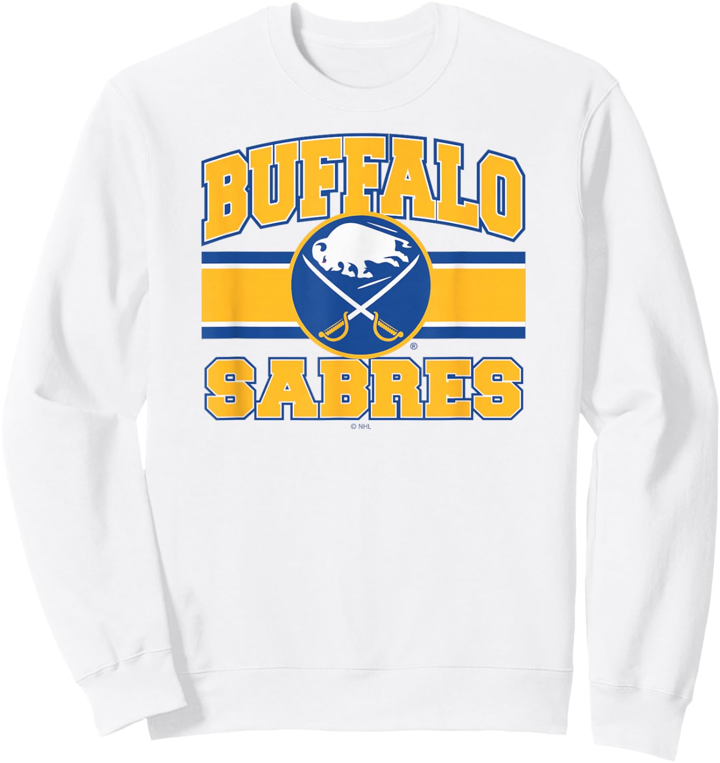 Buffalo Sabres Stripe Gray Officially Licensed Sweatshirt - Sweatshirt | White