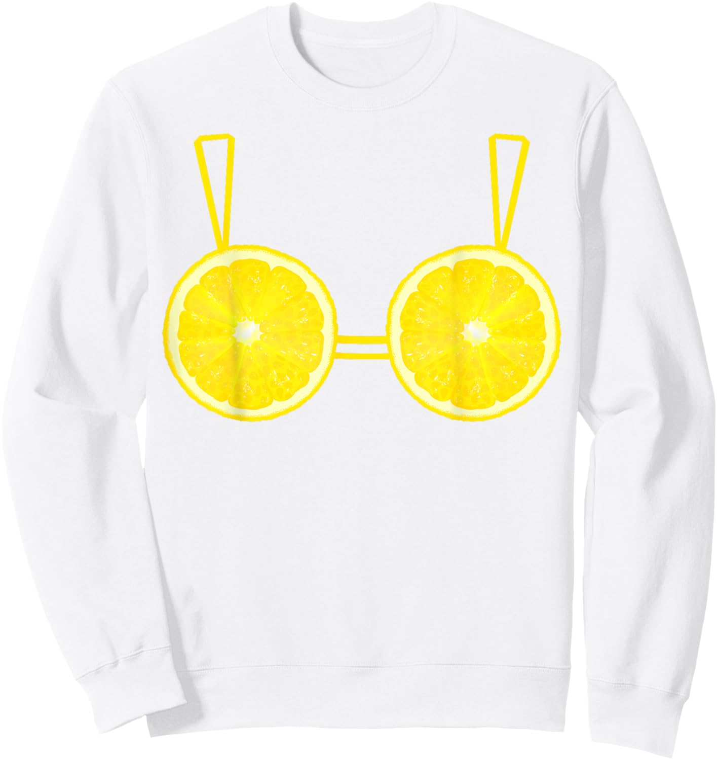 Funny Lemon Bra Cosplay DIY Costume Halloween Girls Women Sweatshirt - Sweatshirt | White