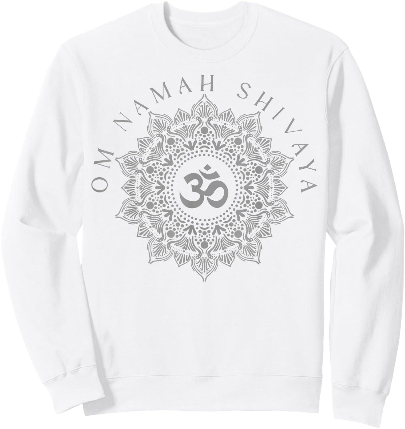 Om Namah Shivaya Meditation Mantra Spiritual Chakra Sweatshirt - Sweatshirt | White
