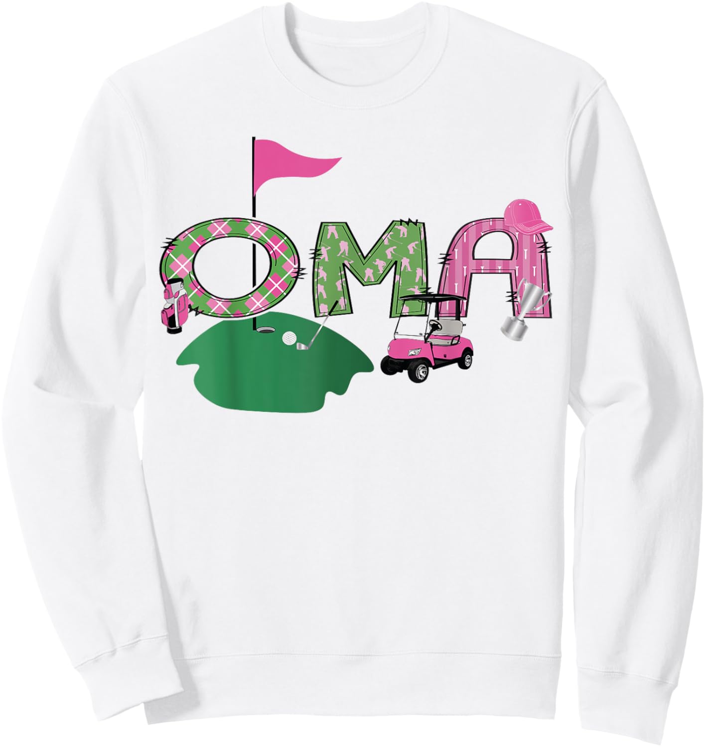 Golf Oma Hole In One Golf 1St Birthday Party Sweatshirt - Sweatshirt | White