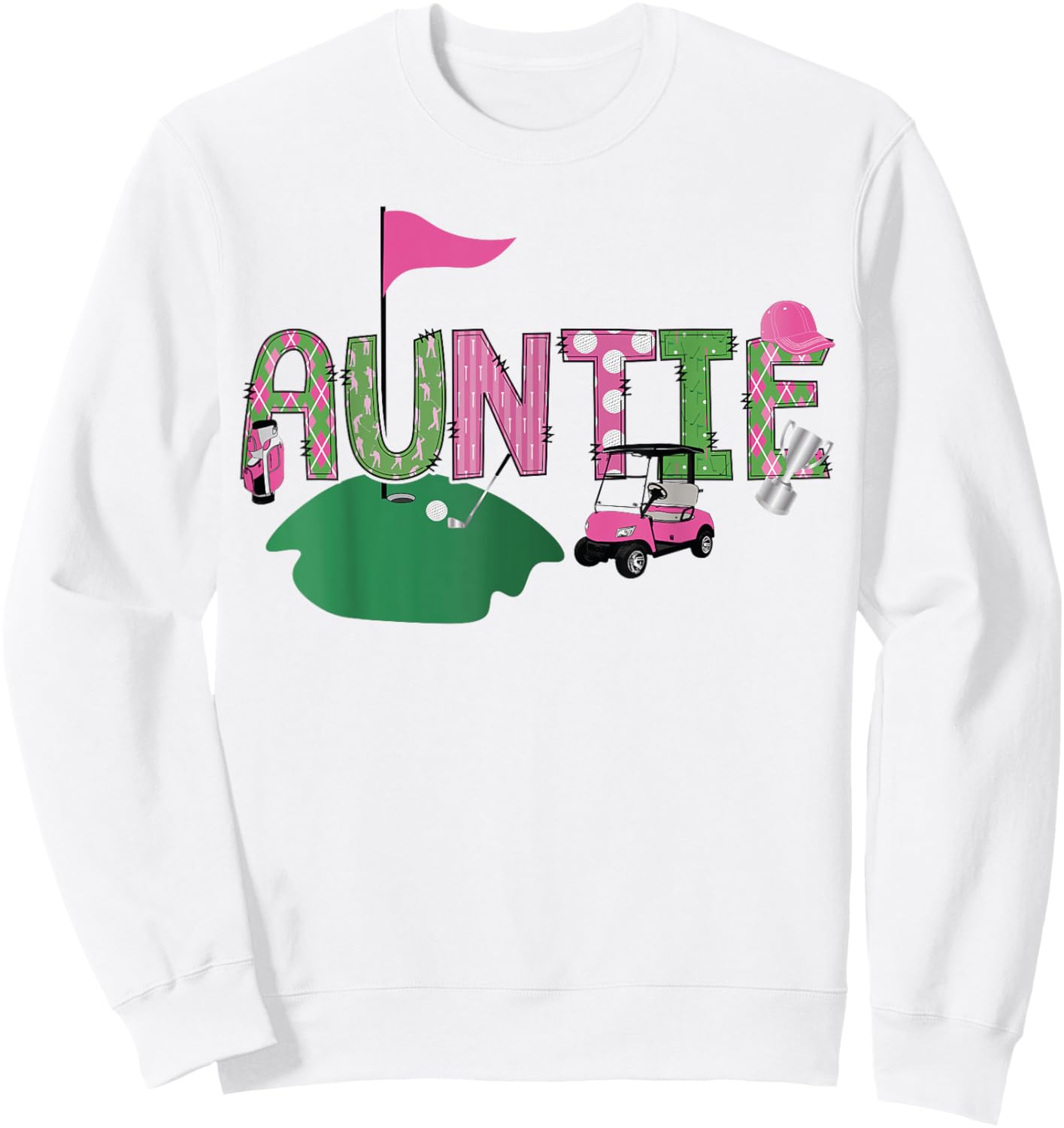 Golf Auntie Hole In One Golf 1St Birthday Party Sweatshirt - Sweatshirt | White