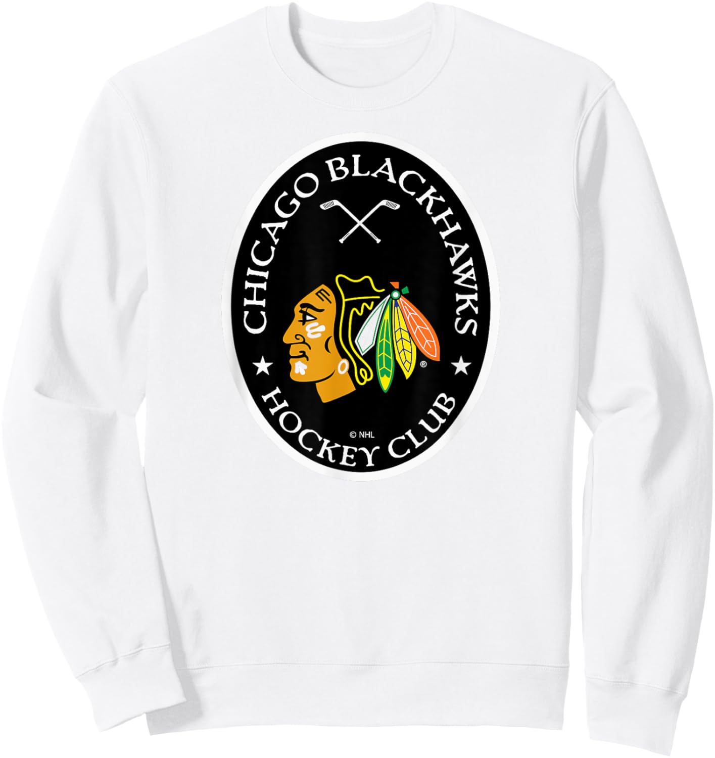 Chicago Blackhawks Iconic Red Officially Licensed Sweatshirt - Sweatshirt | White